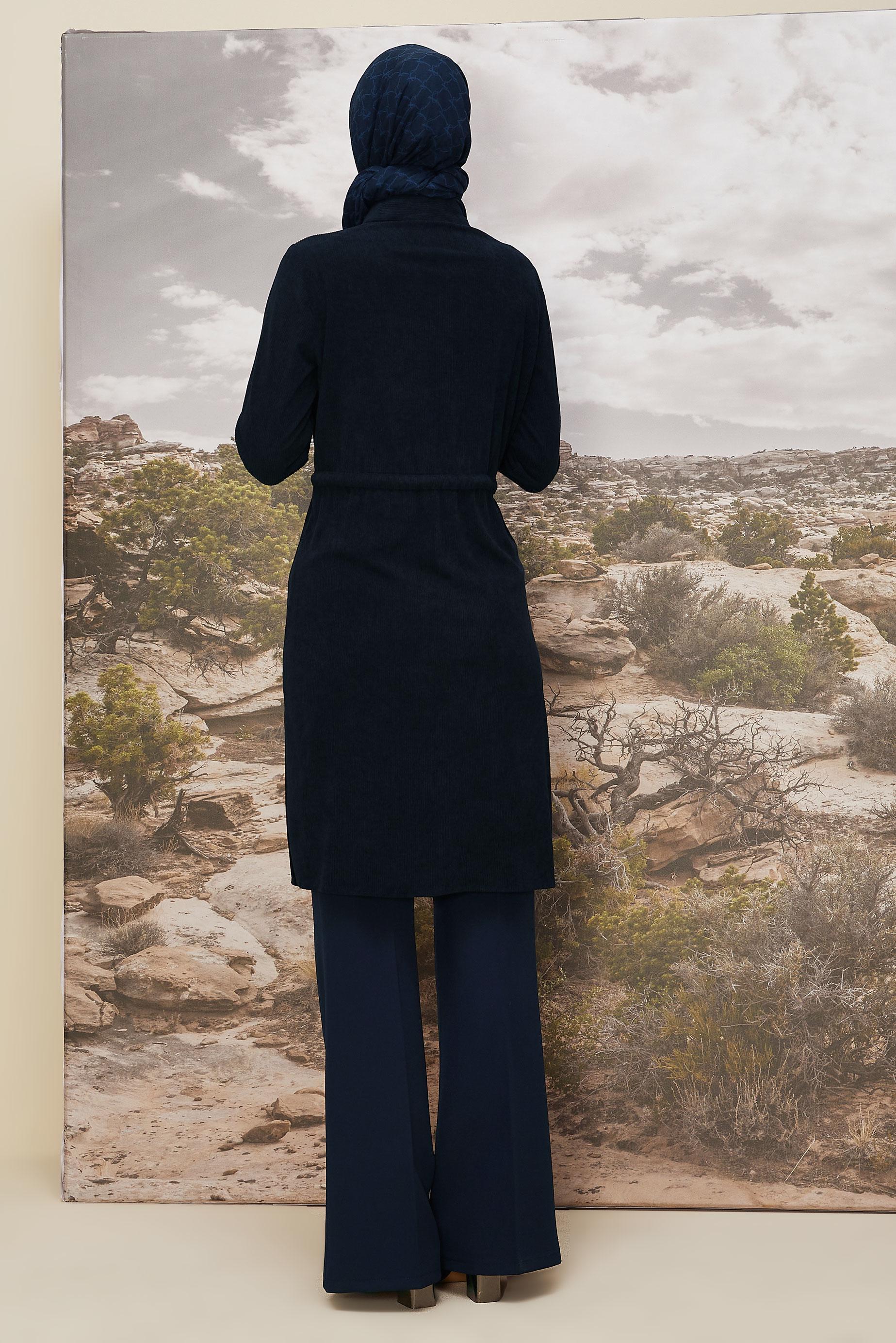 Tesettür giyim LACİVERT 46007 8693 TUNİK 38-46 TEK40