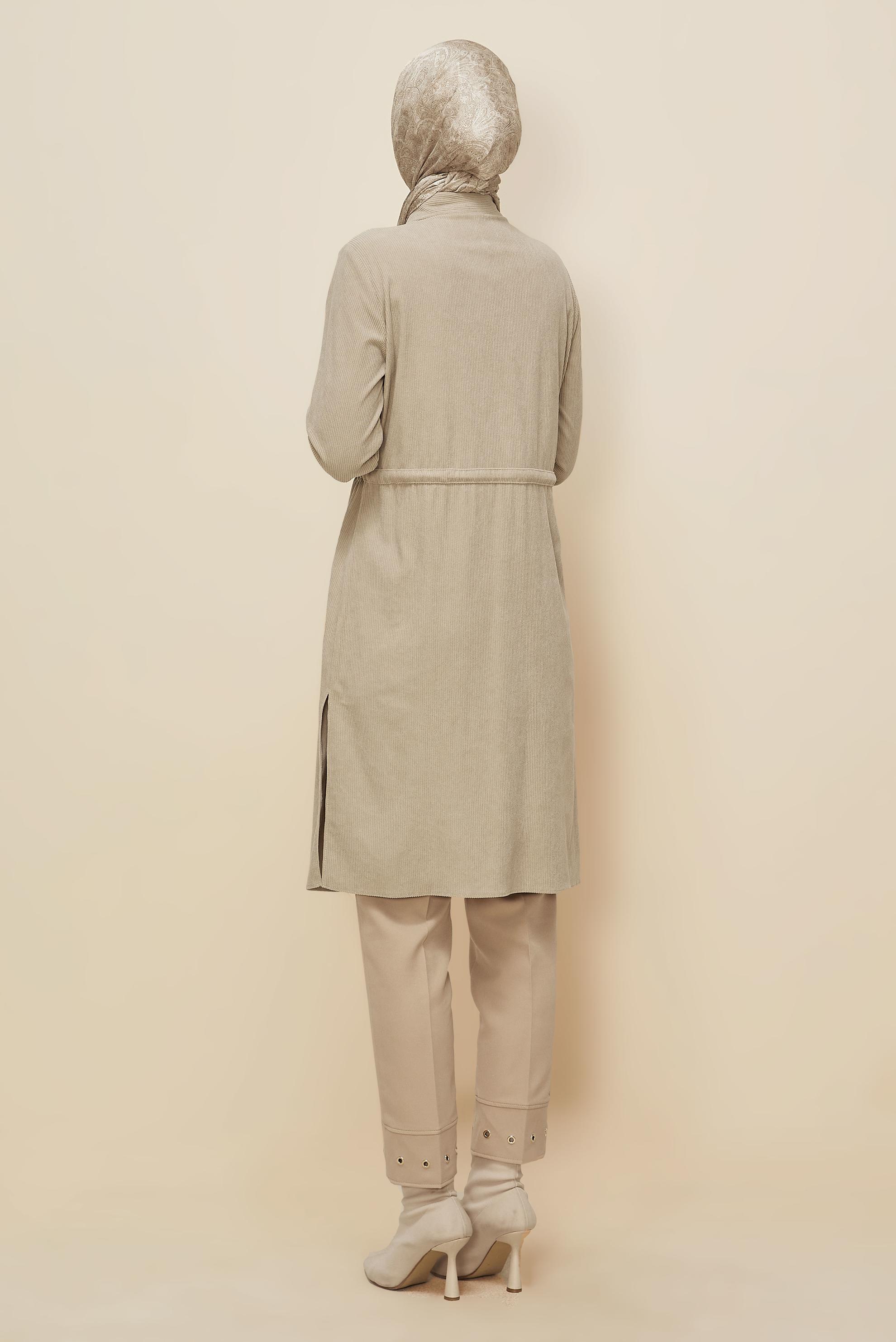 Tesettür giyim BEJ 46007 8693 TUNİK 38-46 TEK40