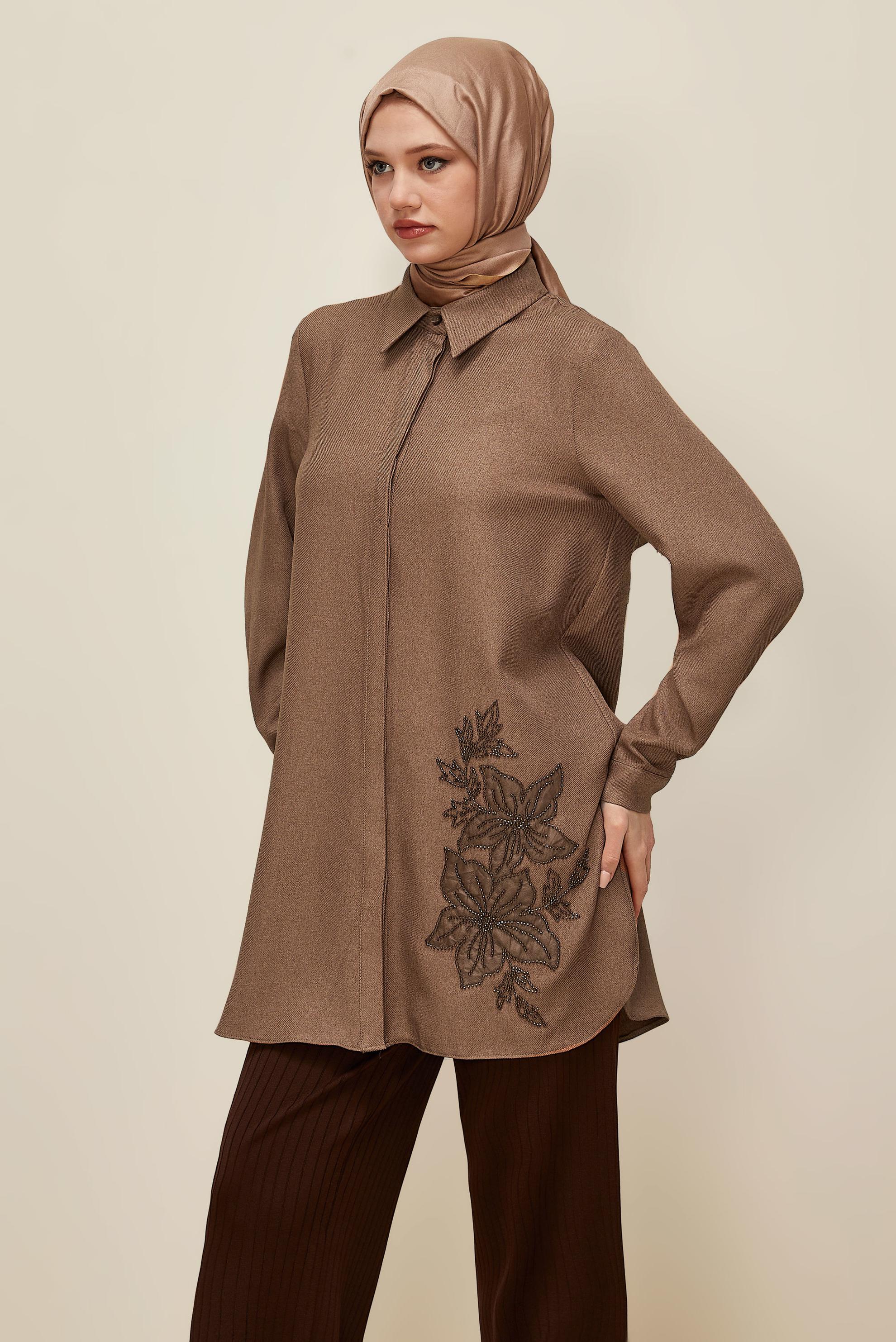 Hijab clothing TABA BEAD DETAILED TUNIC 46022