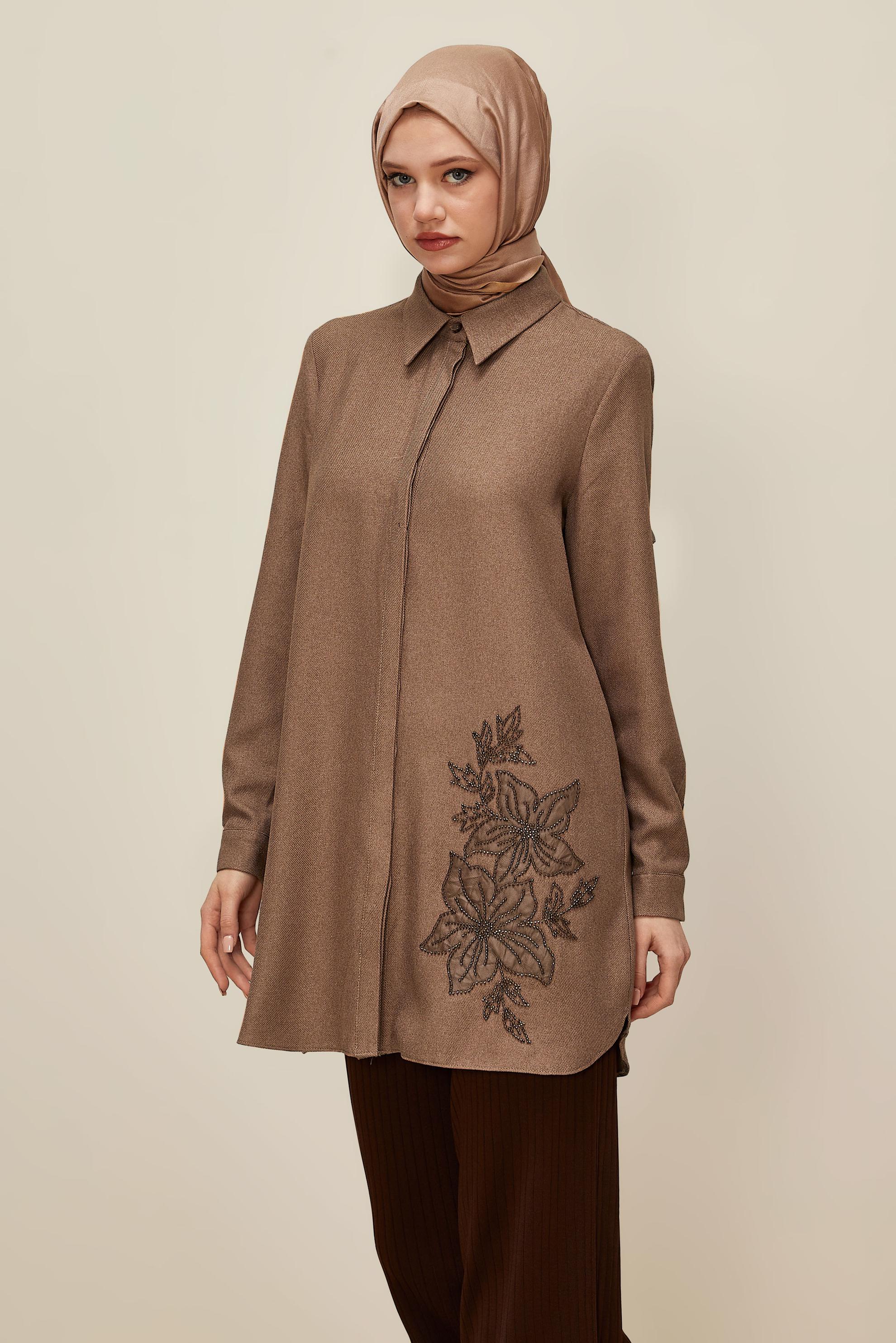 Hijab clothing TABA BEAD DETAILED TUNIC 46022