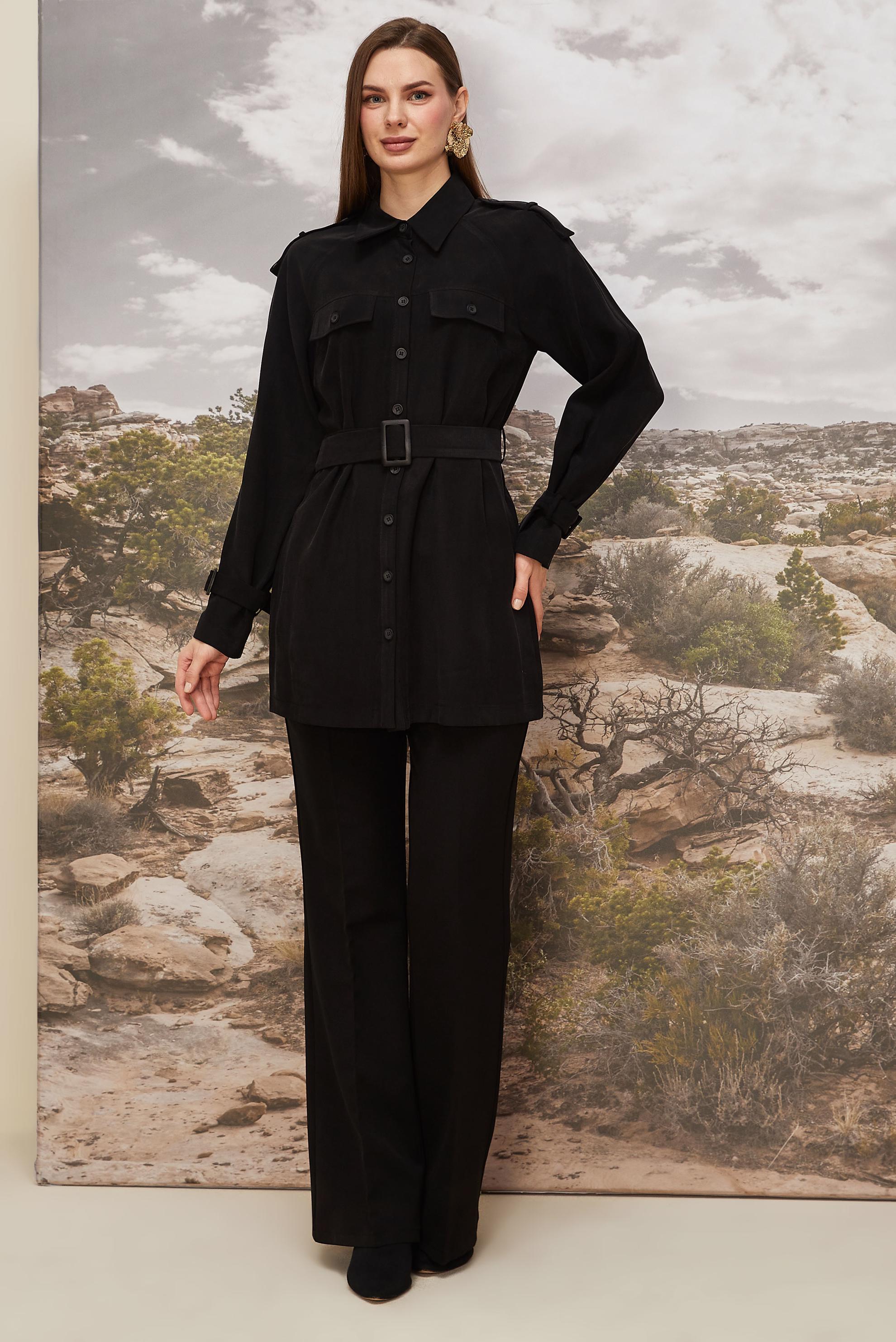 Tesettür giyim SİYAH 46028 ROLEX 421 TUNİK 38-44 TEK40