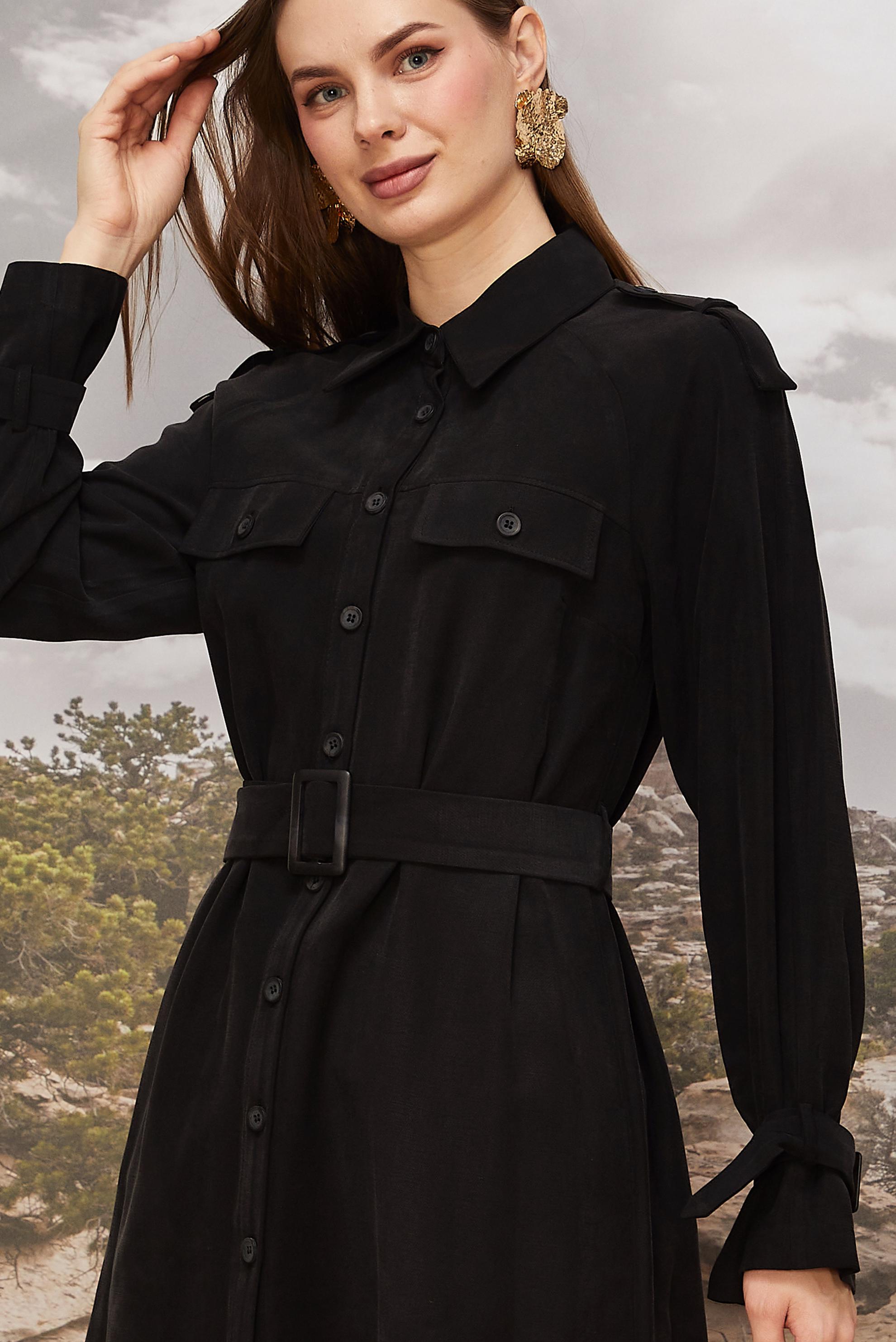 Tesettür giyim SİYAH 46028 ROLEX 421 TUNİK 38-44 TEK40