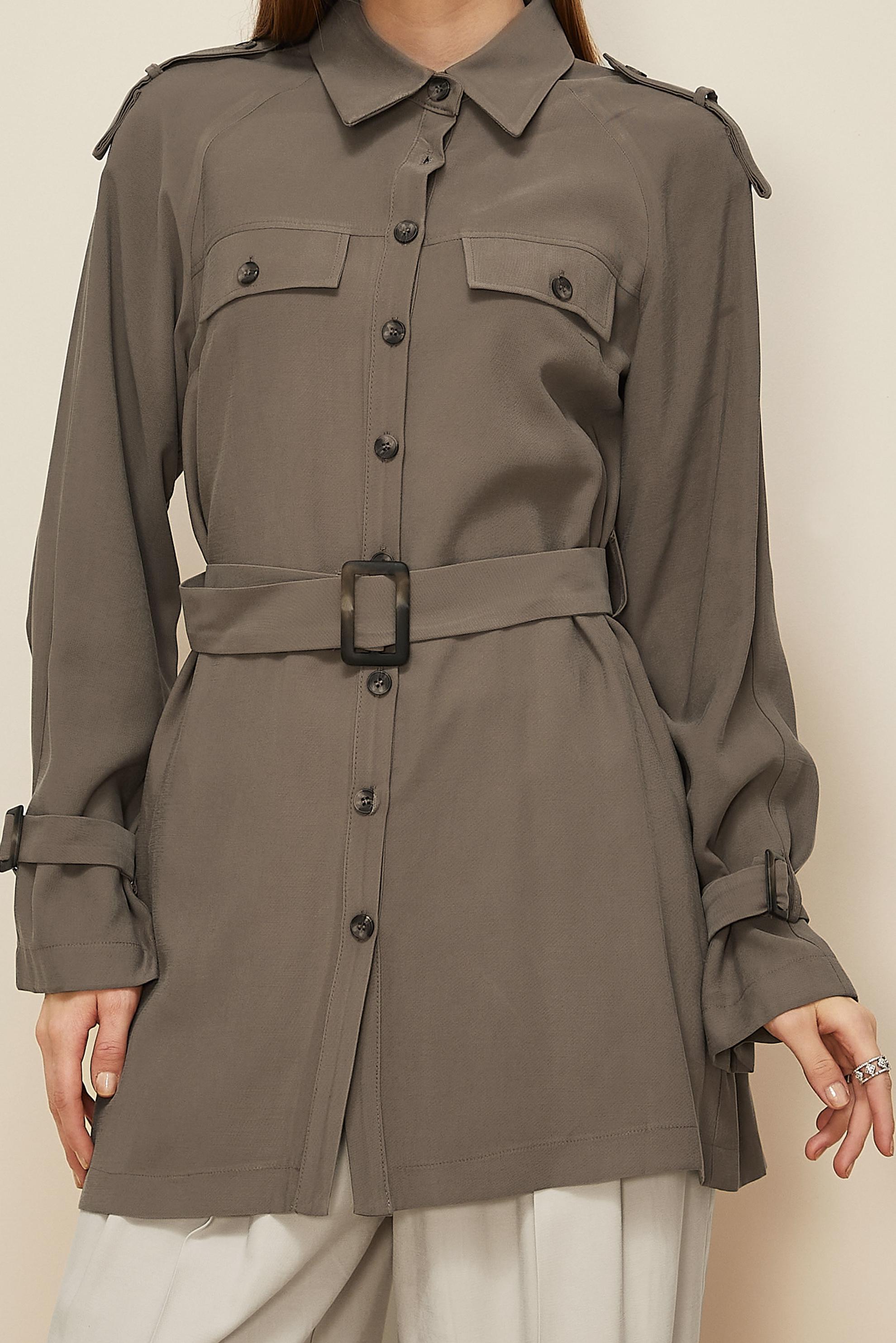 Tesettür giyim VİZON 46028 ROLEX 421 TUNİK 38-44 TEK40