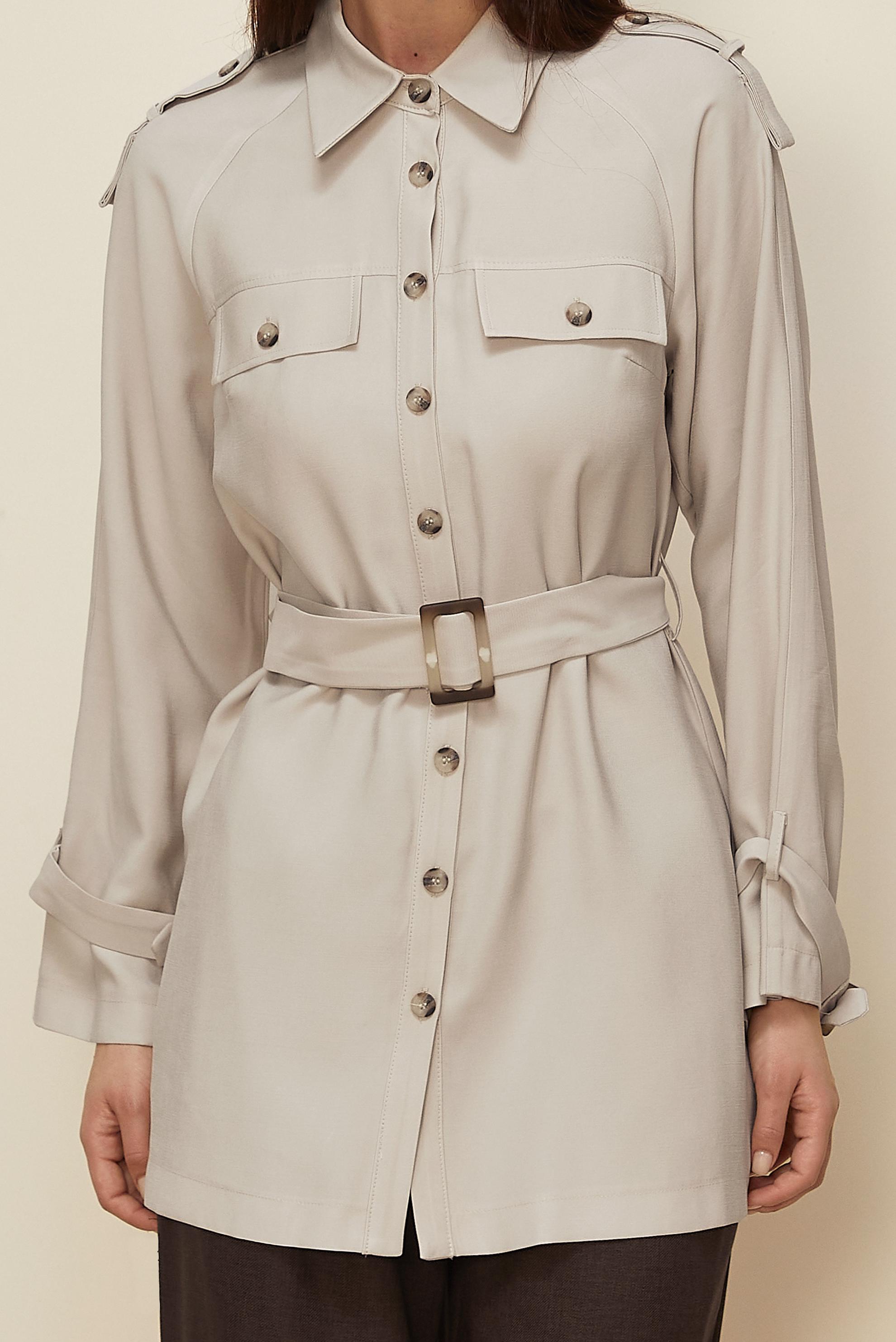 Hijab clothing BEIGE BELTED TUNIC 46028