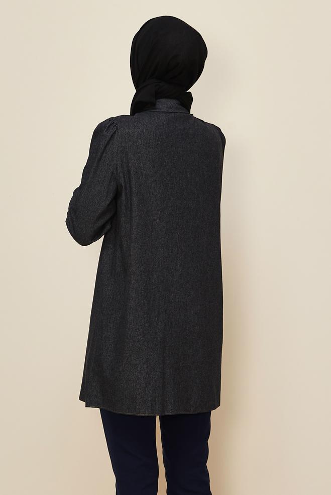 Tesettür giyim LACİVERT 46034 90607 TUNİK 38-44 TEK40 - ALVİNA