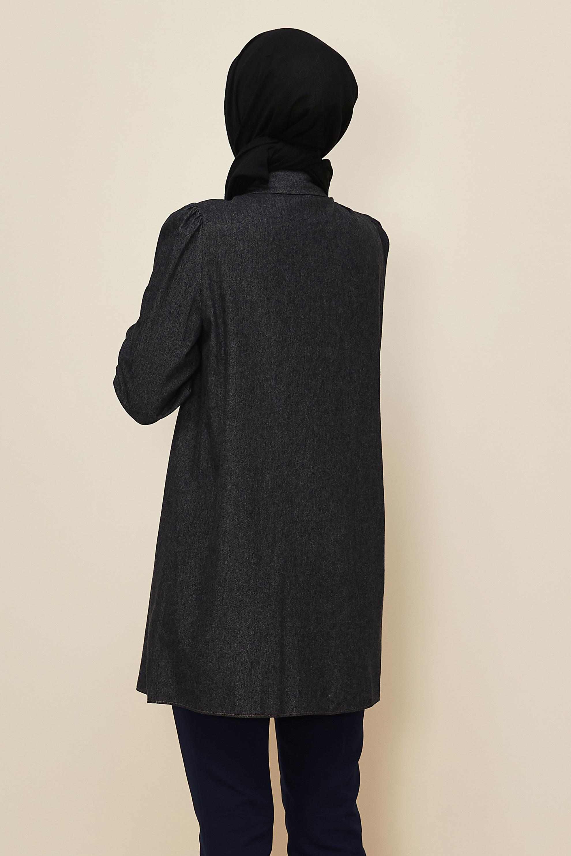 Tesettür giyim LACİVERT 46034 90607 TUNİK 38-44 TEK40