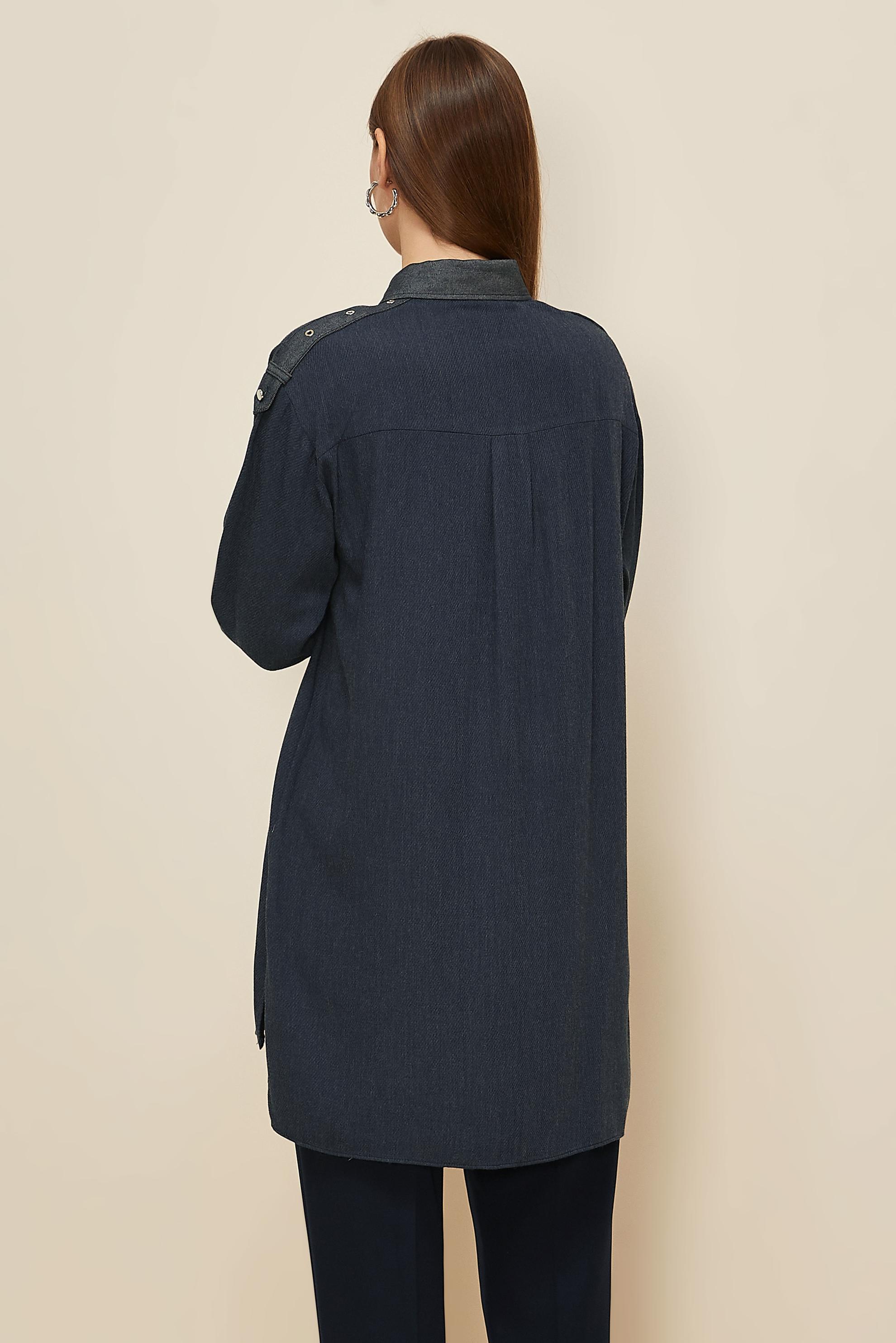 Tesettür giyim LACİVERT 46044 ARENDAL 70038 TUNİK 38-46 TEK 40