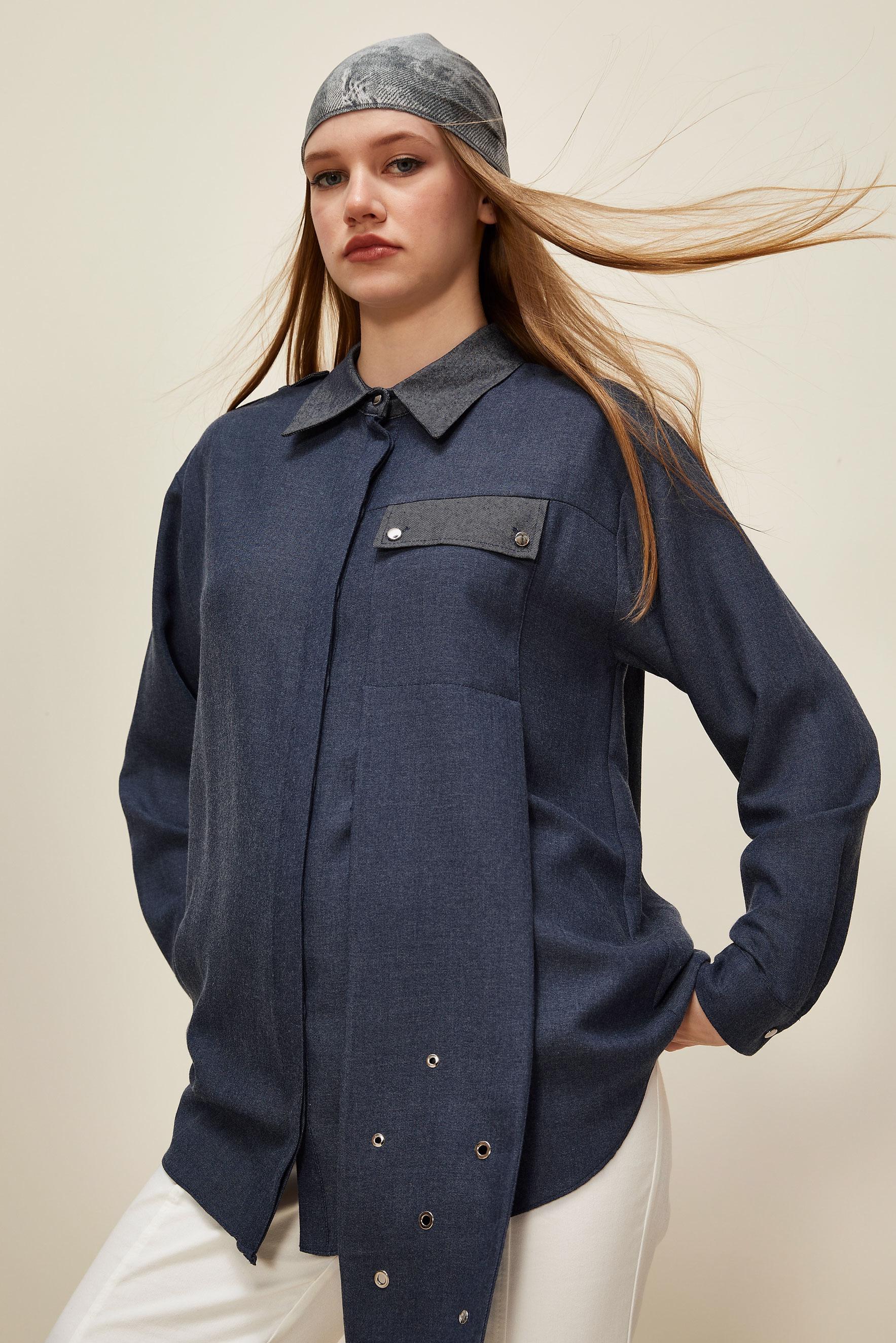 Vêtements hijab BLEU MARINE 46048 ARENDAL 70044 TUNİK 38-44 TEK40