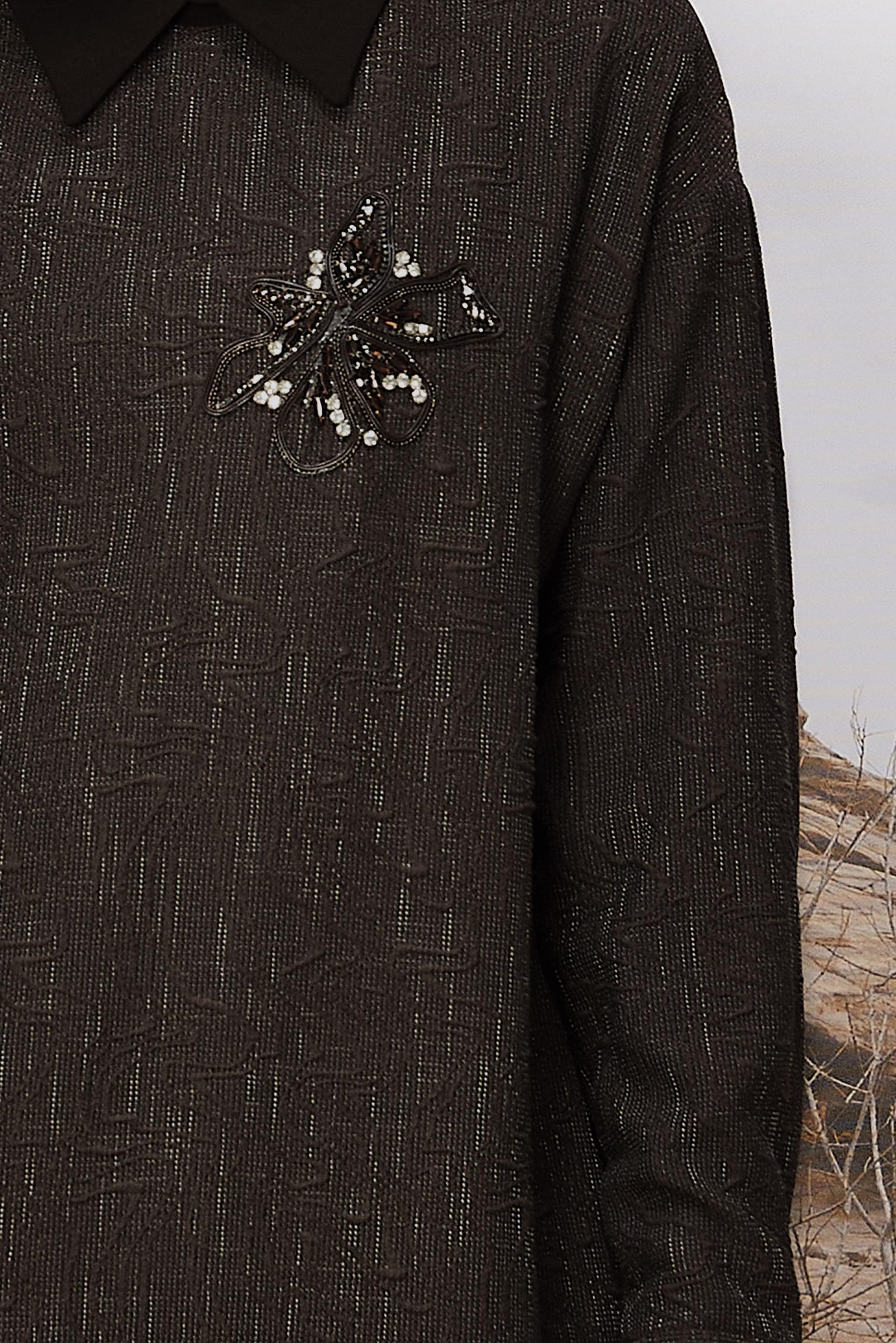 Hijab clothing BROWN GEM DETAILED TUNIC 46051