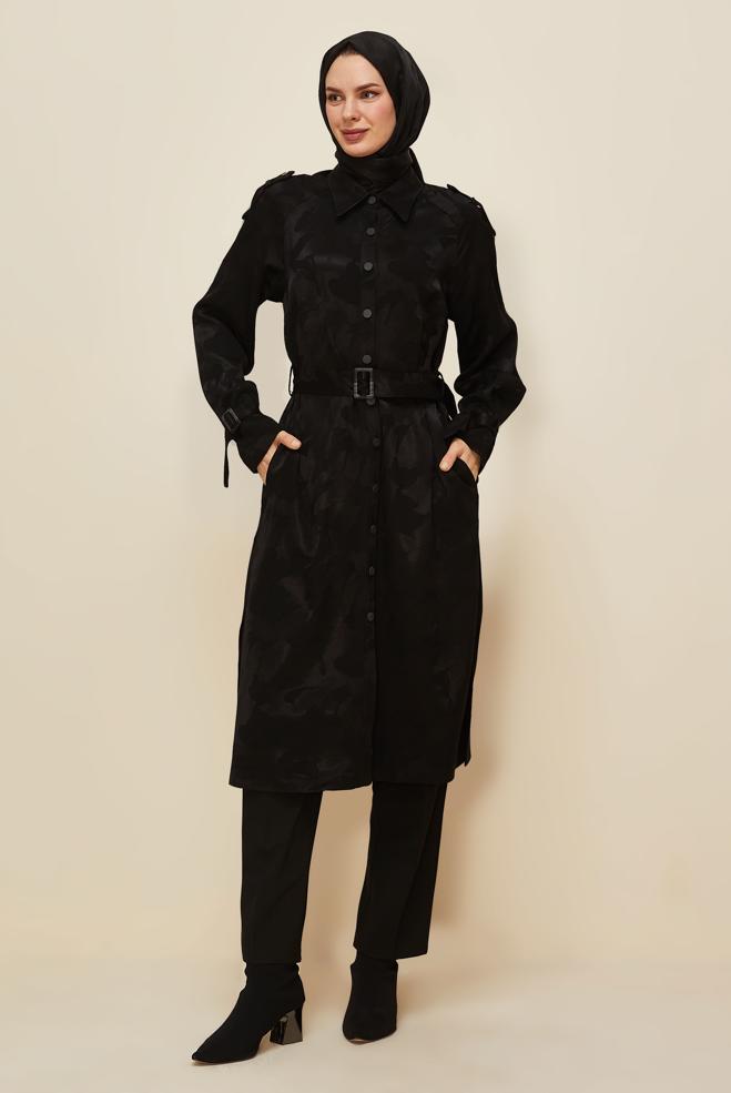 Tesettür giyim SİYAH 46078 9903 TUNİK 38-46 TEK42 - ALVİNA