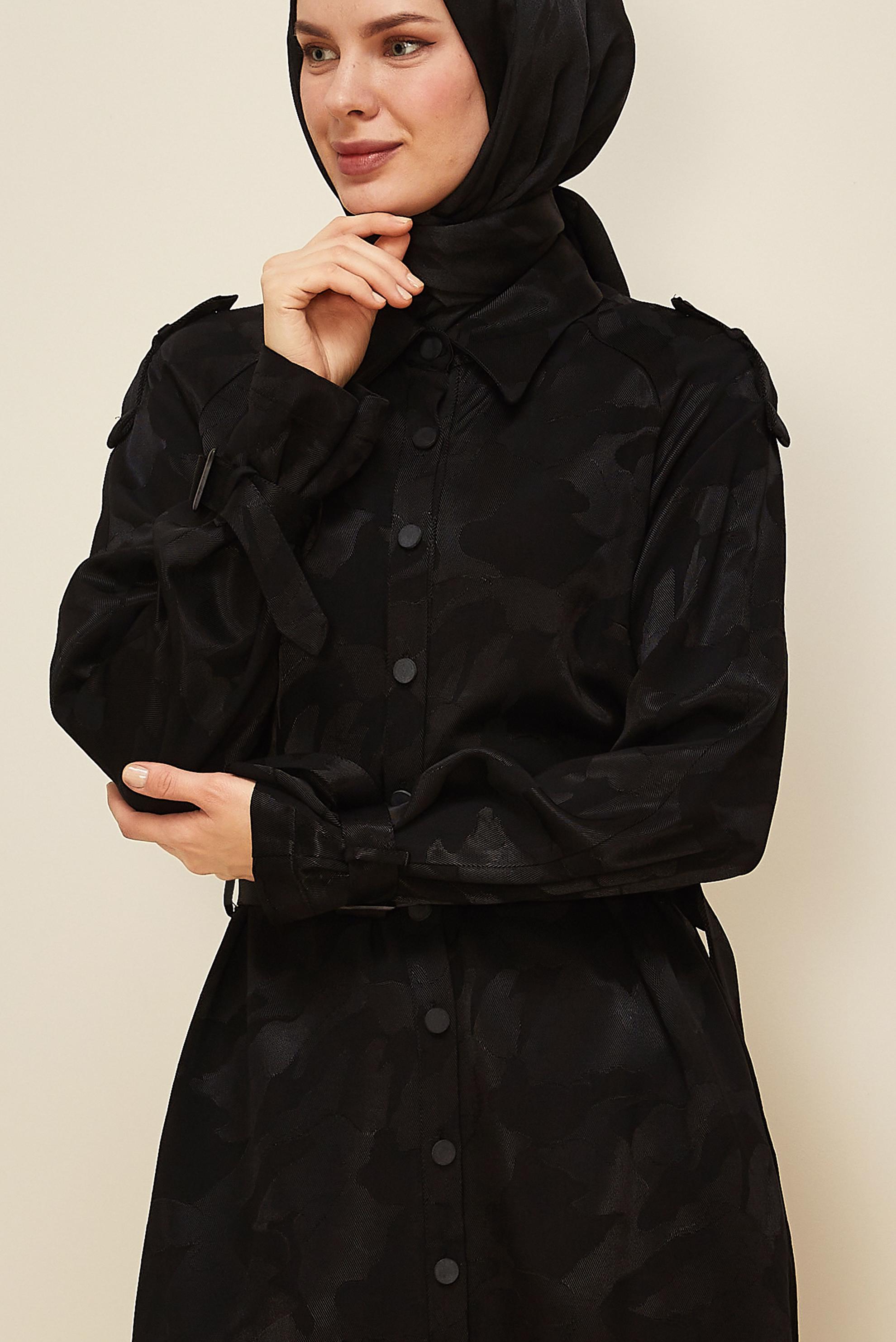 Tesettür giyim SİYAH 46078 9903 TUNİK 38-46 TEK42