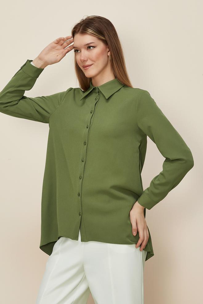 Tesettür giyim YEŞİL 46079 43961 TUNİK 38-44 - ALVİNA