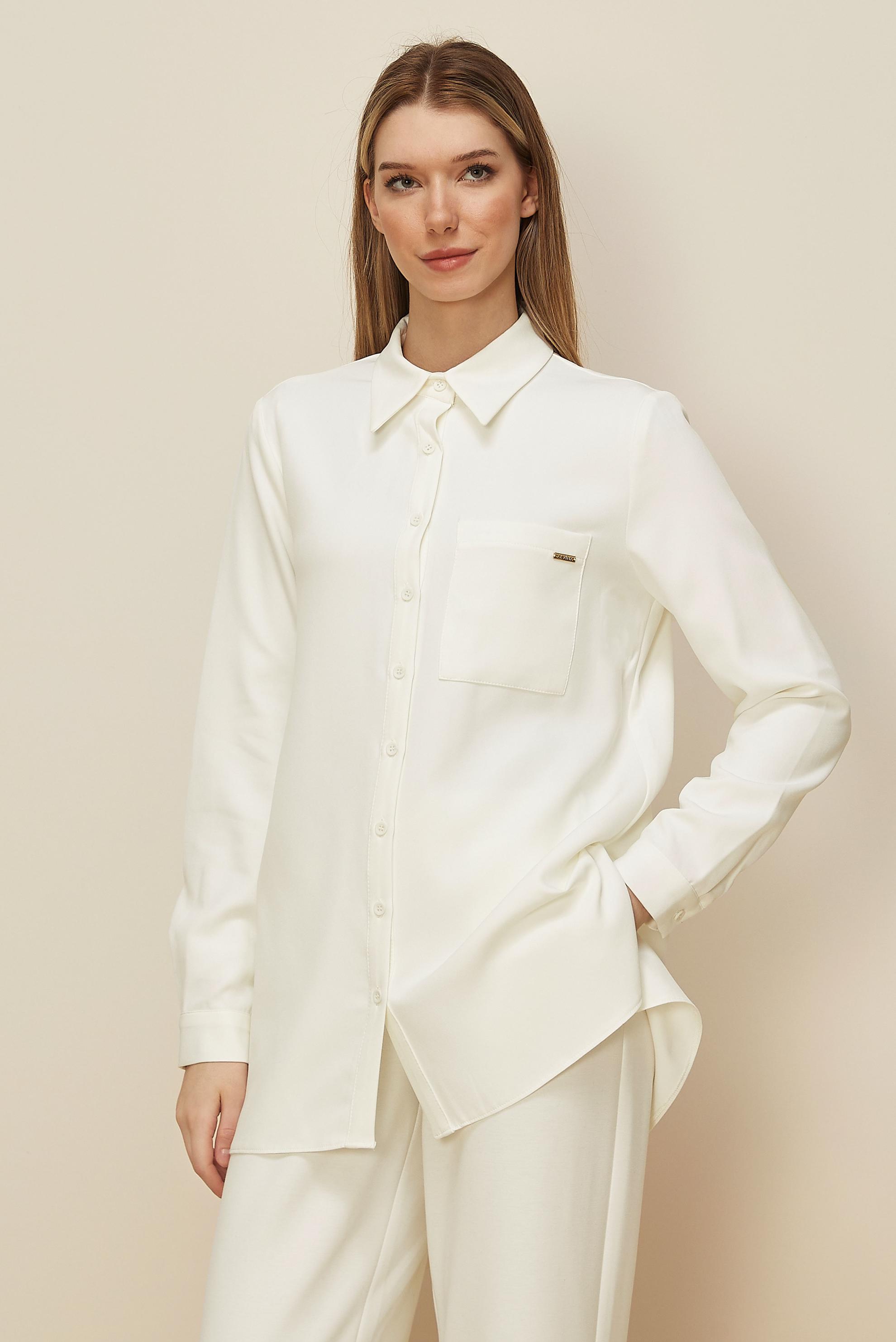 Tesettür giyim BEYAZ GÖMLEK TUNİK 46080