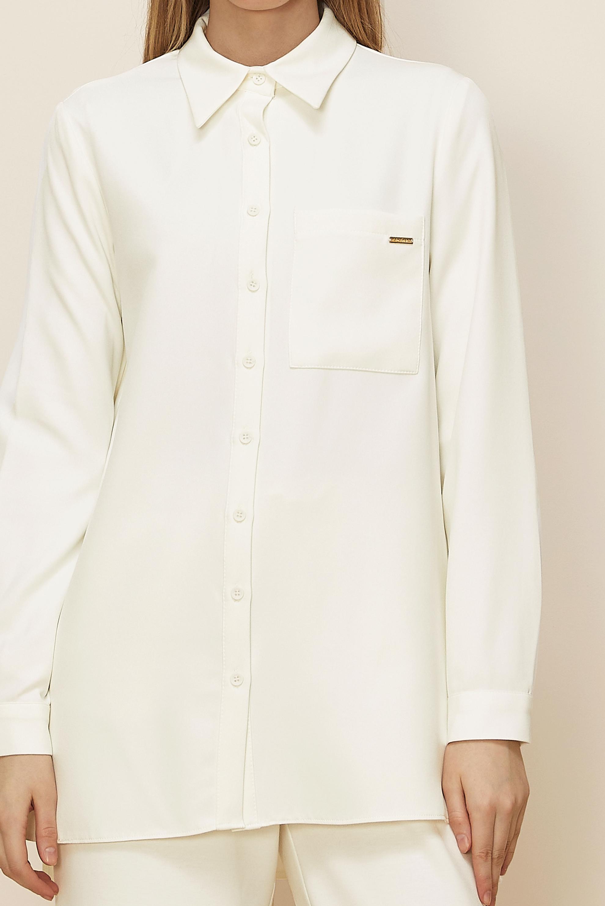 Tesettür giyim BEYAZ GÖMLEK TUNİK 46080