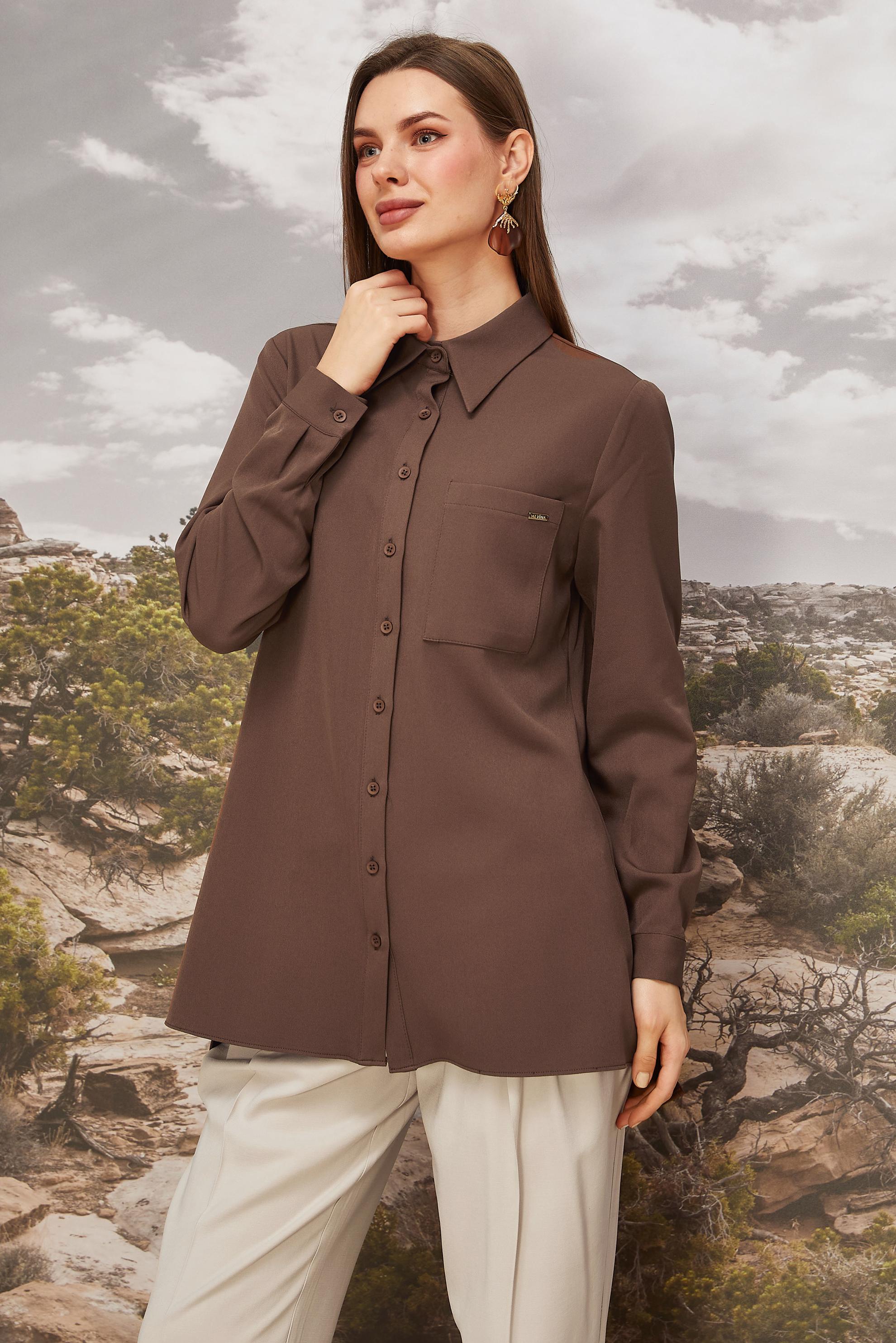 Tesettür giyim VİZON 46080 43961 TUNİK 38-46 TEK 42