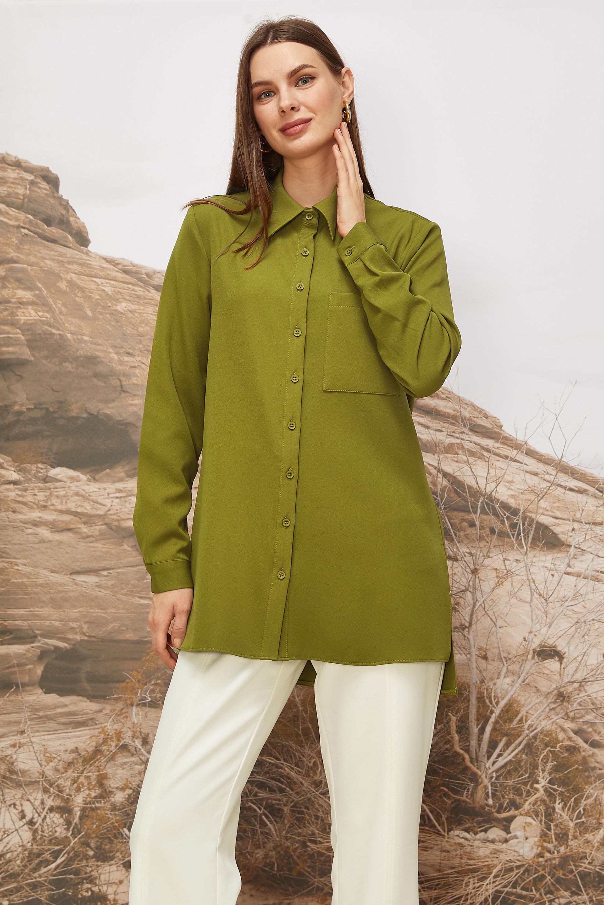 Tesettür giyim YEŞİL 46080 43961 TUNİK 38-46 TEK 42