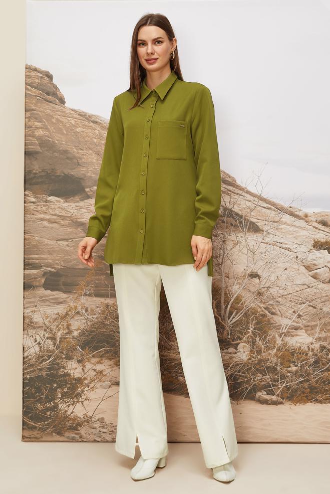 Tesettür giyim YEŞİL 46080 43961 TUNİK 38-46 TEK 42 - ALVİNA