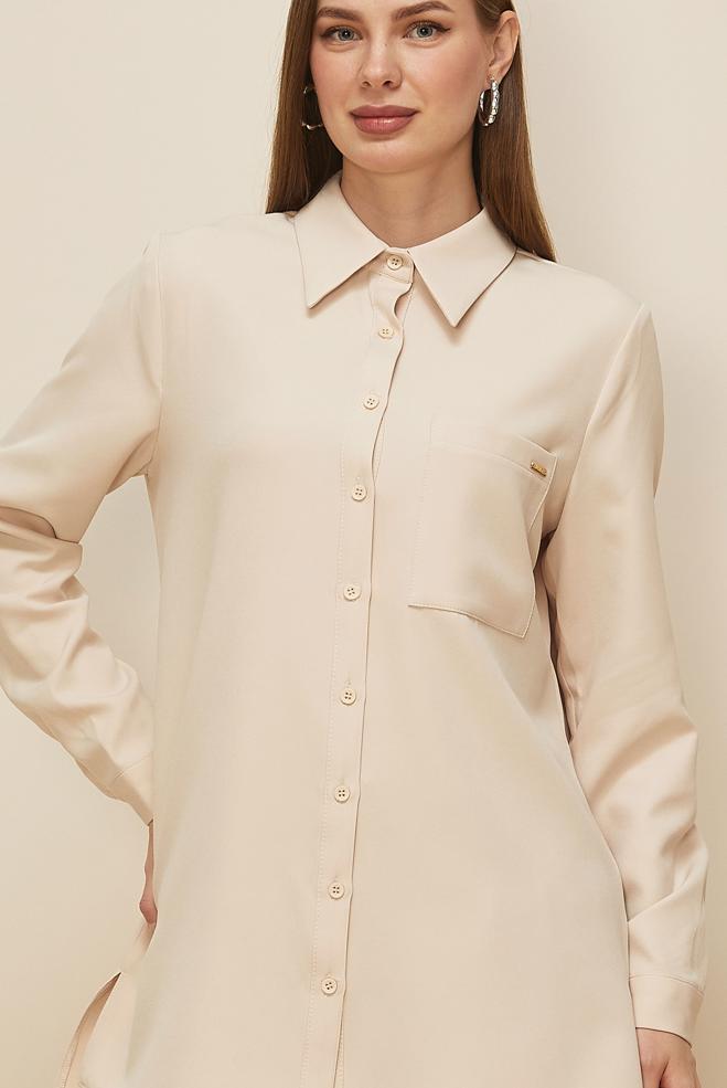 Tesettür giyim EKRU 46080 43961 TUNİK 38-46 TEK 42 - ALVİNA