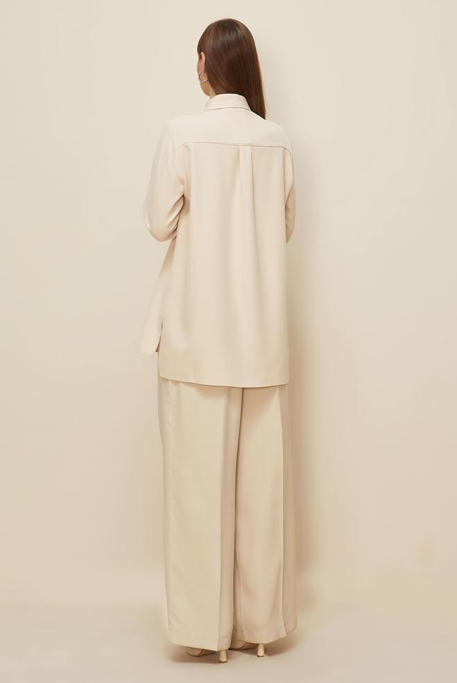 Tesettür giyim EKRU 46080 43961 TUNİK 38-46 TEK 42 - ALVİNA