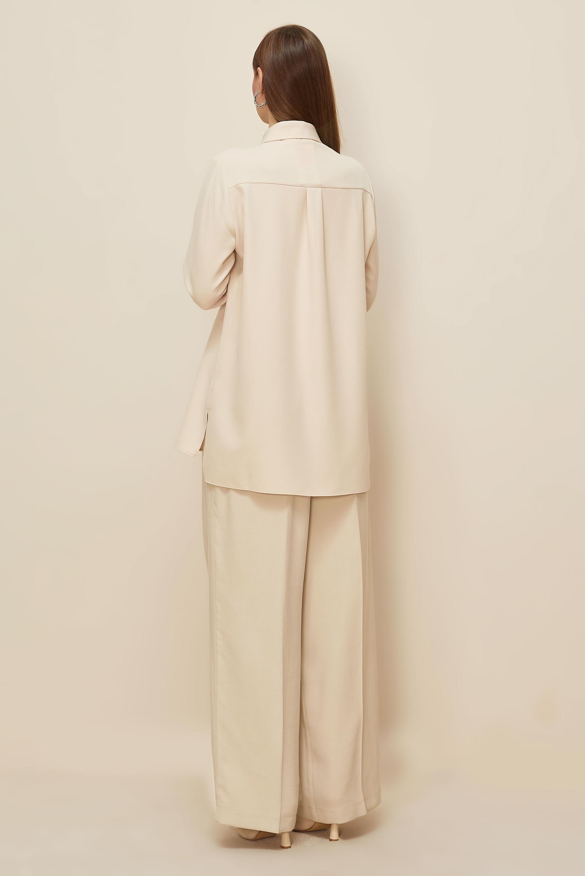 Tesettür giyim EKRU 46080 43961 TUNİK 38-46 TEK 42