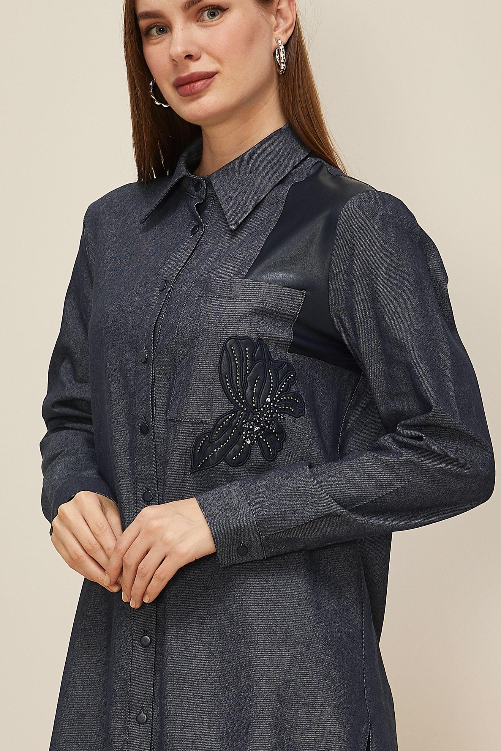 Tesettür giyim LACİVERT 46081 90607 TUNİK 38-46 TEK40