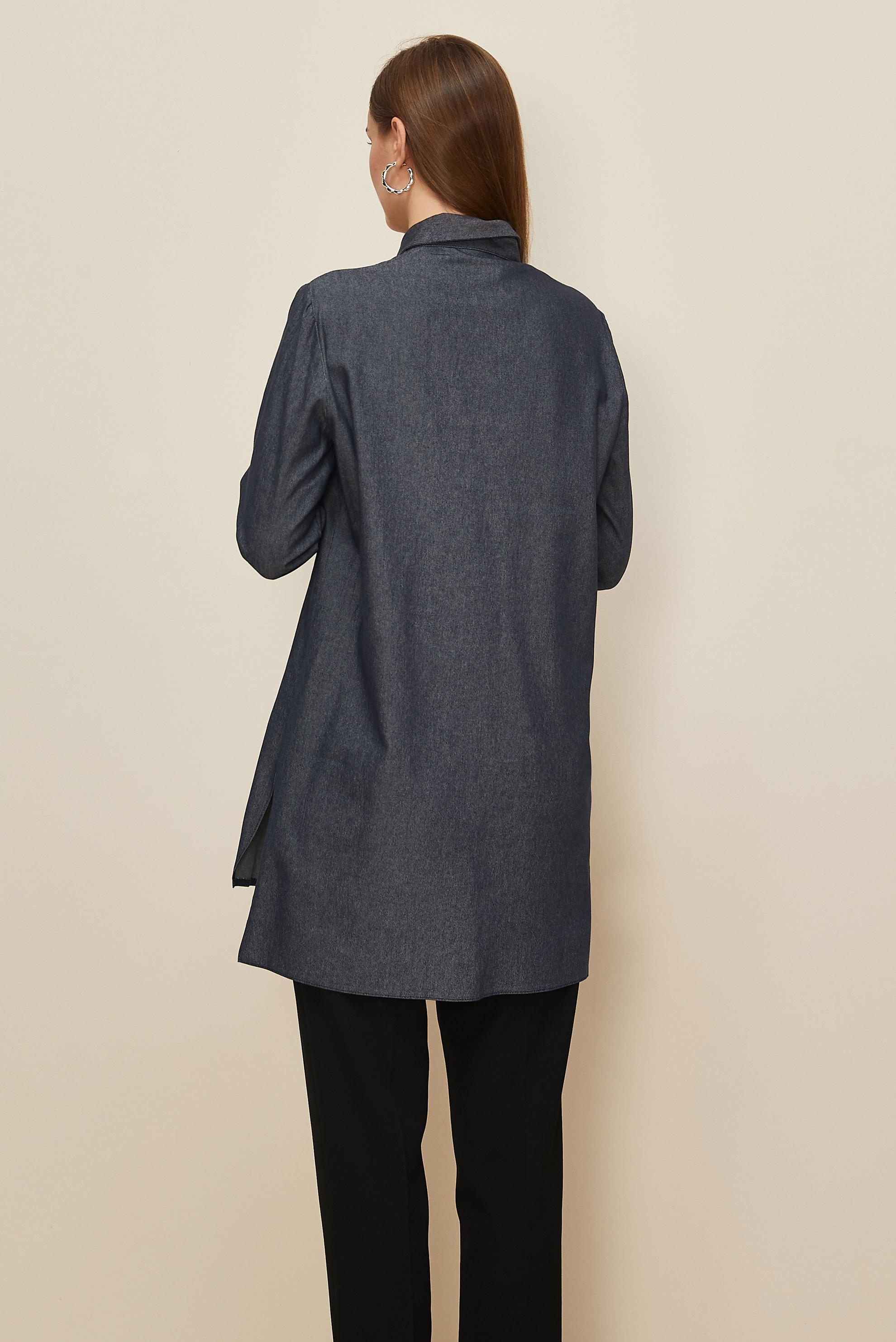 Tesettür giyim LACİVERT 46081 90607 TUNİK 38-46 TEK40