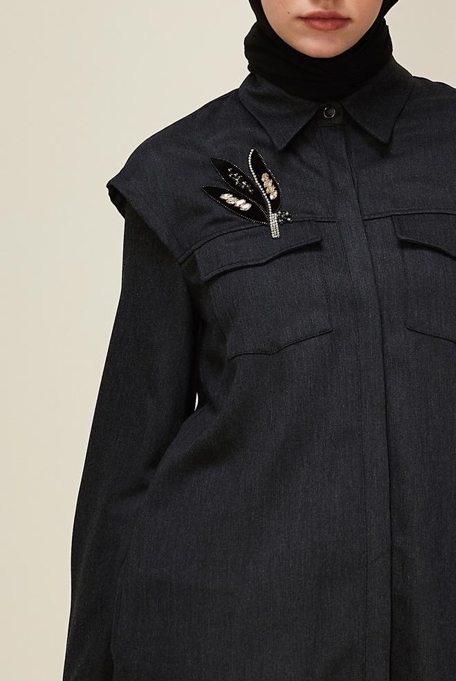 Hijab clothing GREY 46090 12542 TUNİK 38-44 TEK 40 - ALVİNA