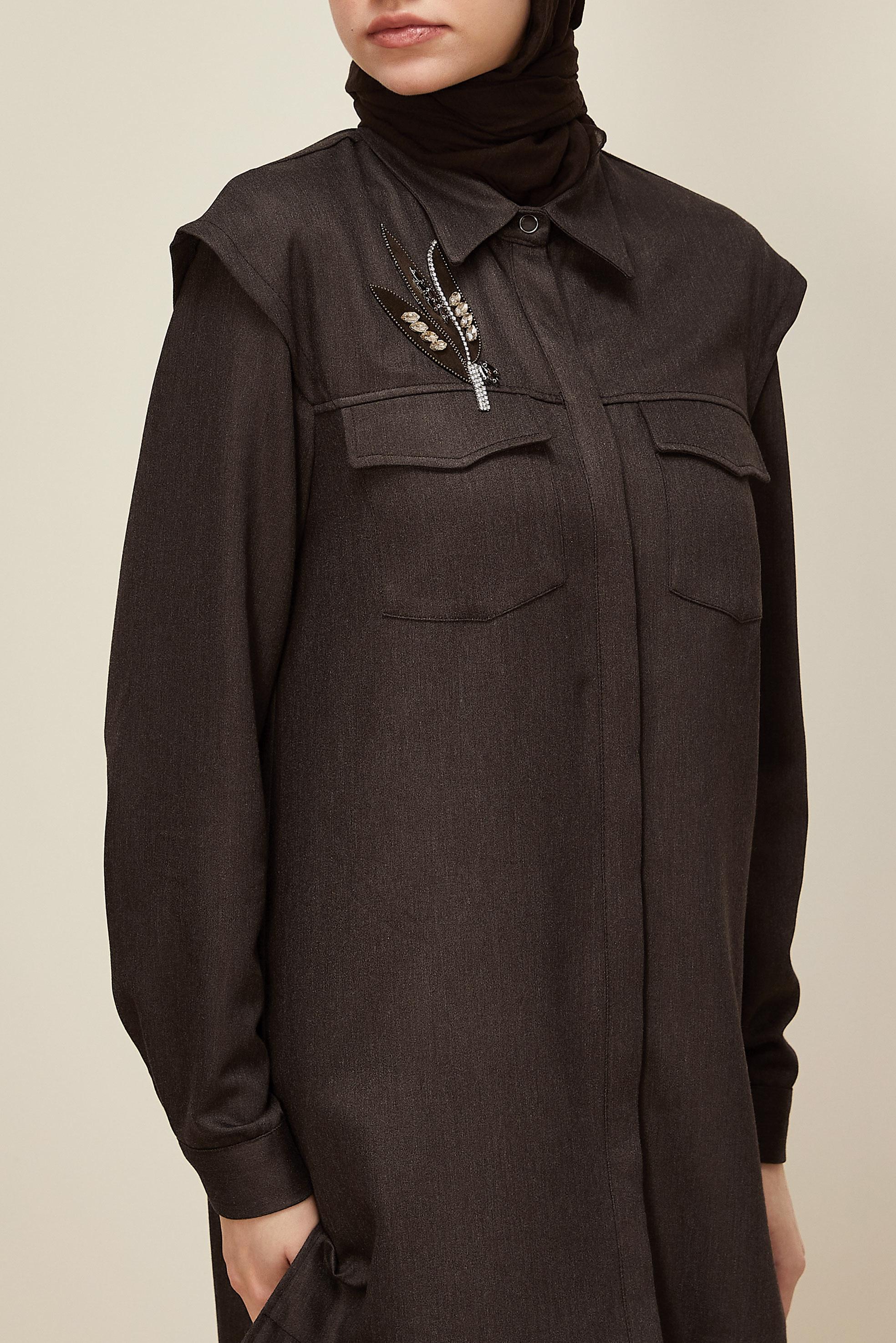 Hijab clothing BROWN 46090 12542 TUNİK 38-44 TEK 40