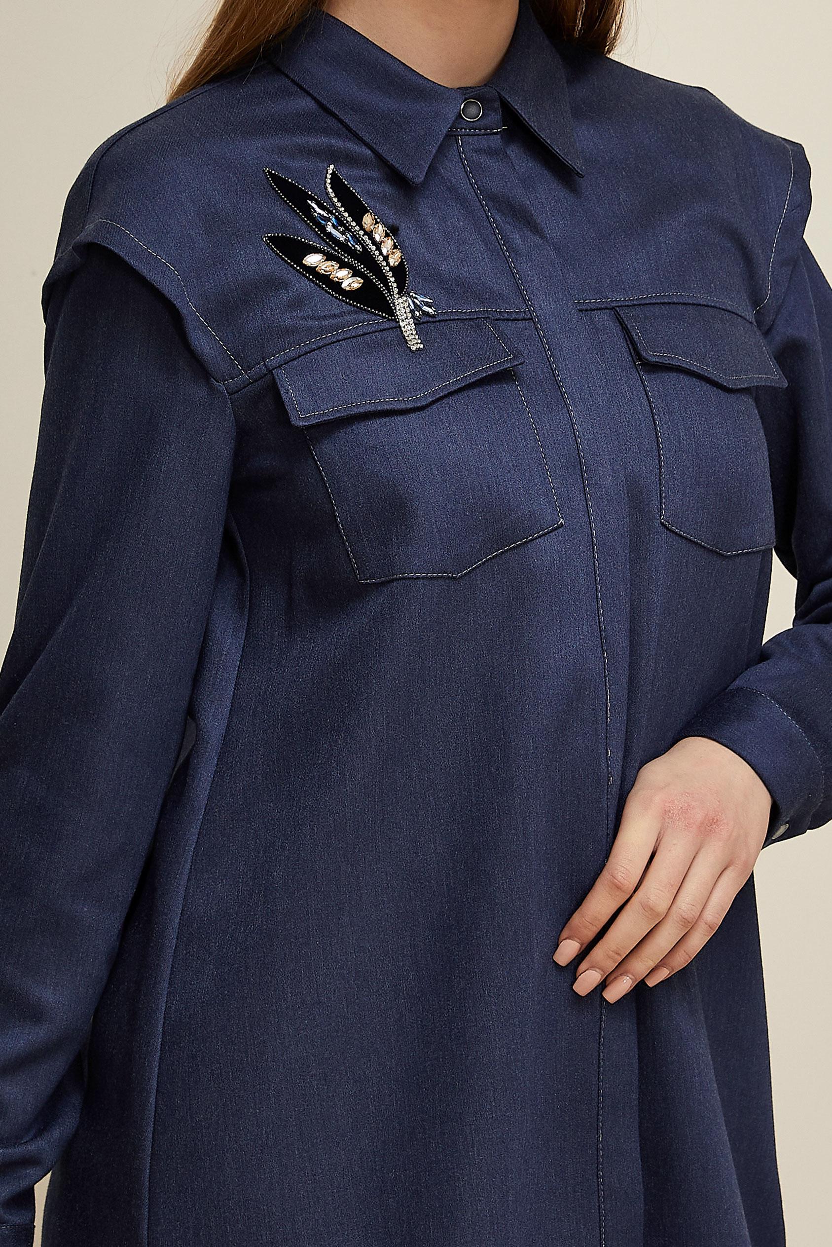 Hijab clothing NAVY BLUE 46090 12542 TUNİK 38-44 TEK 40