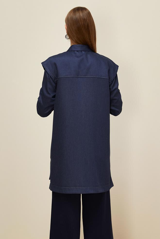 Hijab clothing NAVY BLUE 46090 12542 TUNİK 38-44 TEK 40 - ALVİNA