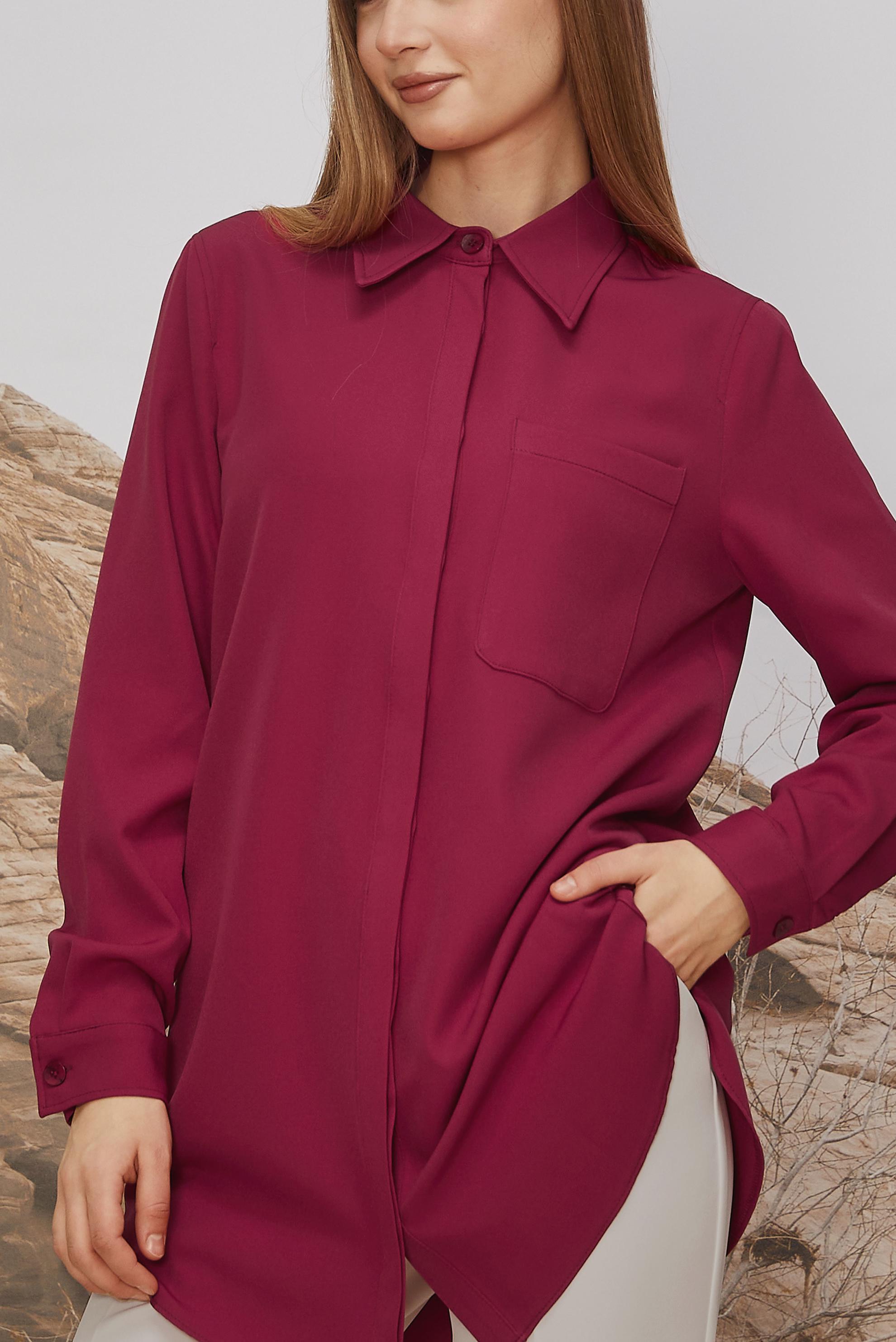 Hijab clothing FUCHSIA SHIRT COLLAR TUNIC 46117