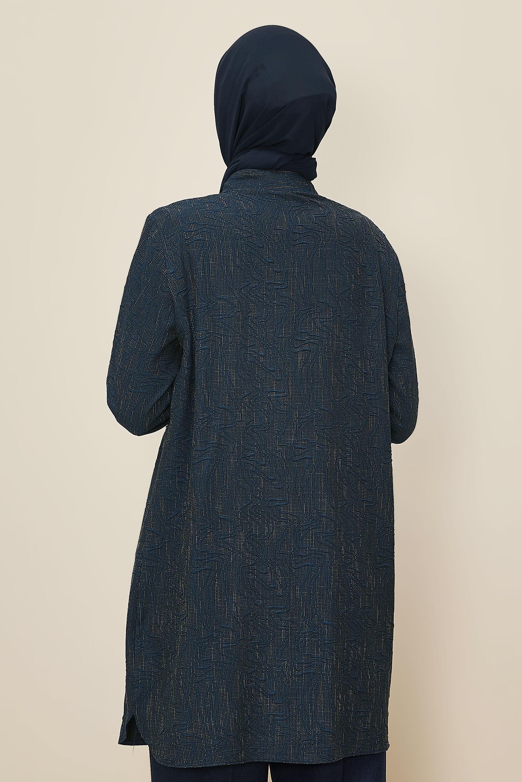 Tesettür giyim LACİVERT 46124 9836 TUNİK 40-48 TEK42