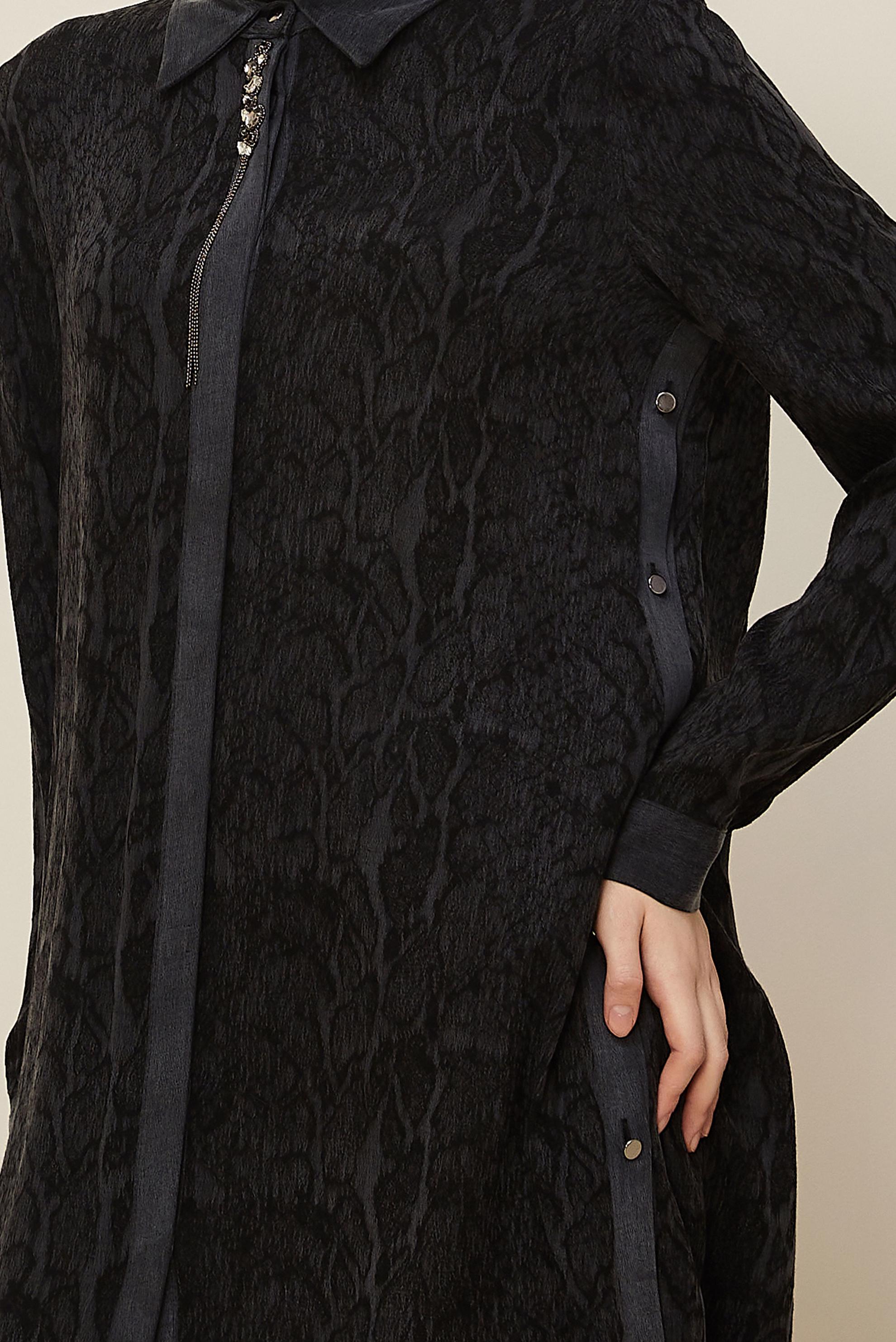 Hijab clothing BLACK 46128 BMK CUPRO TUNİK 40-48 TEK42