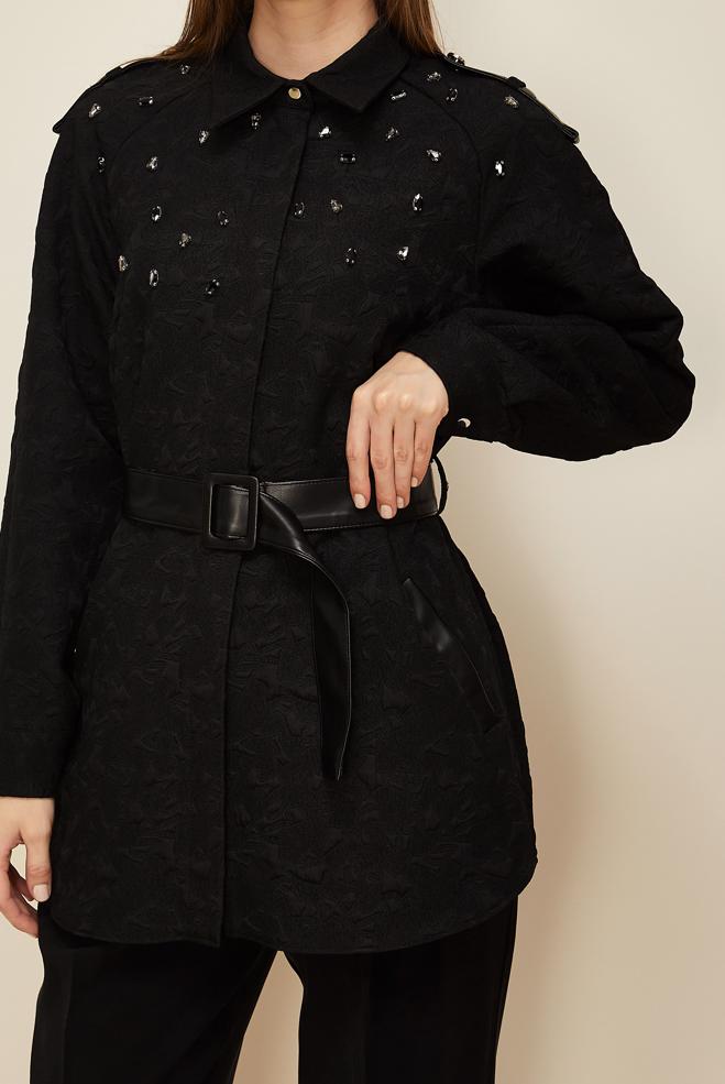 Hijab clothing BLACK 46138 9798 TUNİK 38-44 TEK40 - ALVİNA