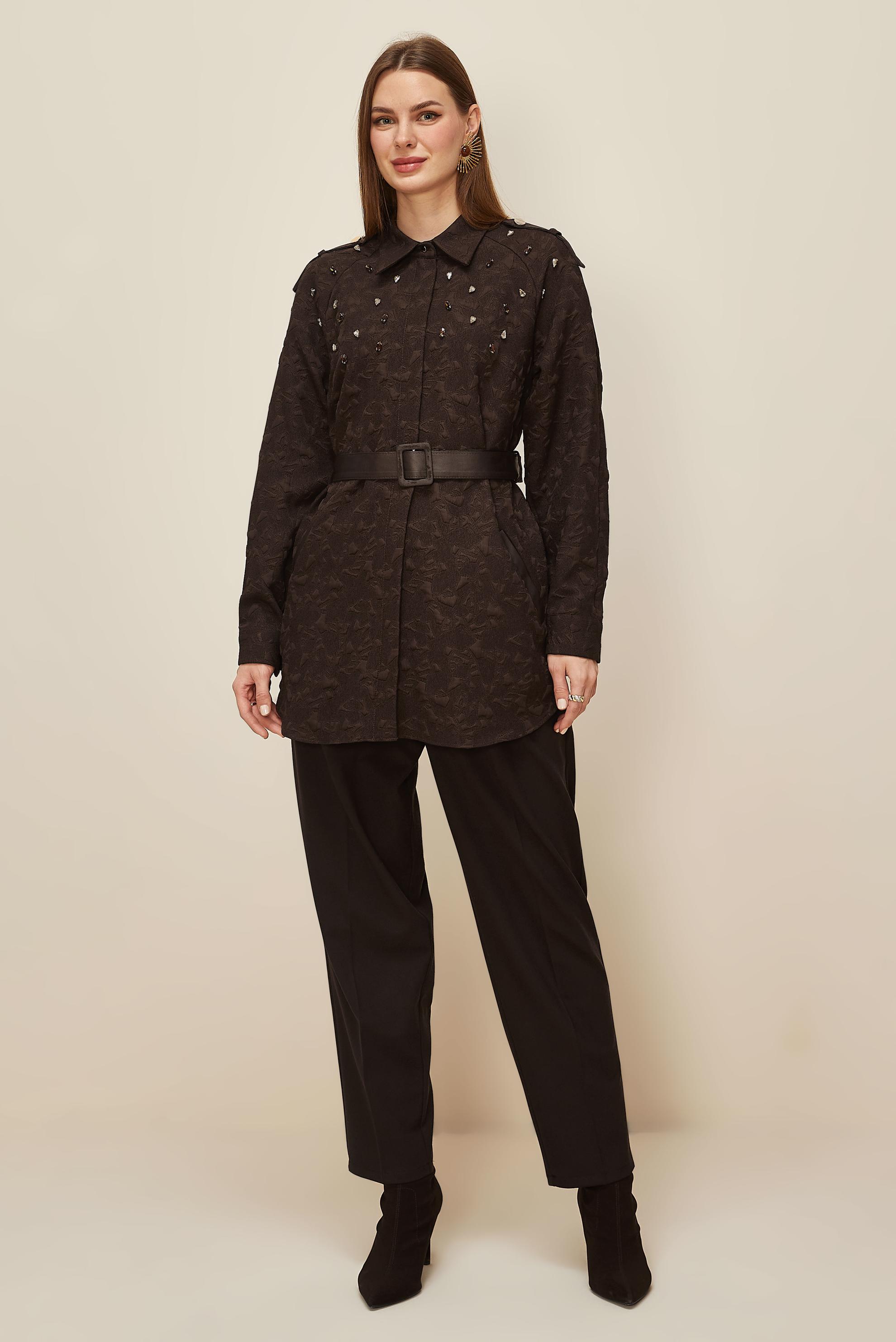 Hijab clothing BROWN 46138 9798 TUNİK 38-44 TEK40