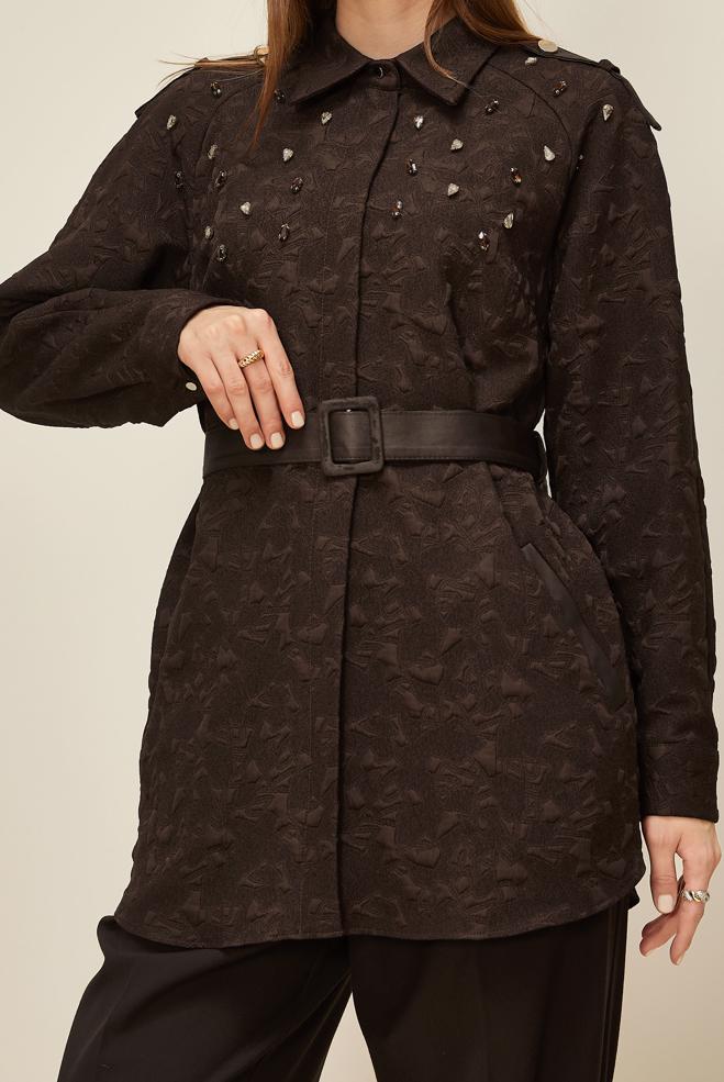 Hijab clothing BROWN 46138 9798 TUNİK 38-44 TEK40 - ALVİNA