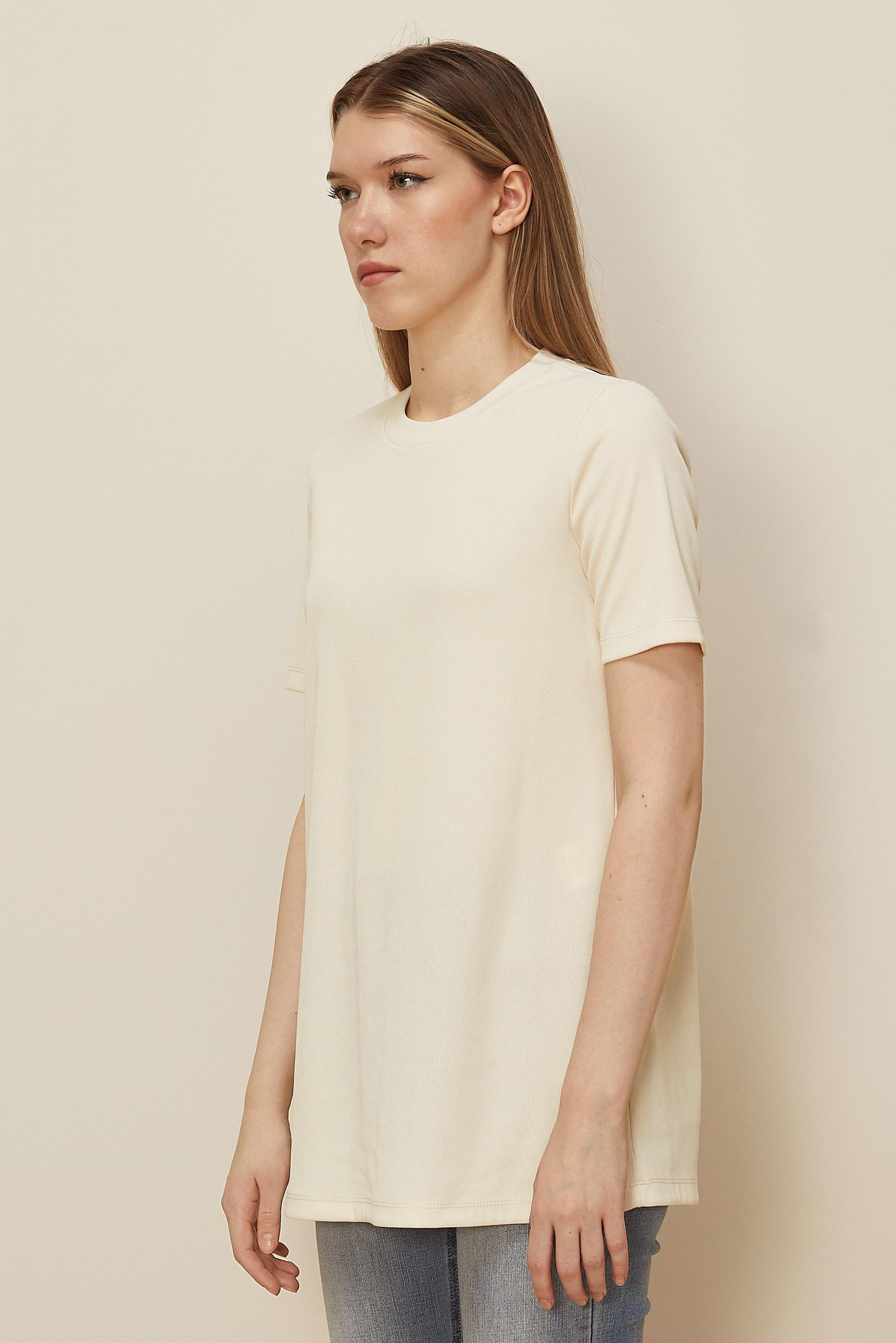 Tesettür giyim BEYAZ KISA KOLLU TUNİK 46146