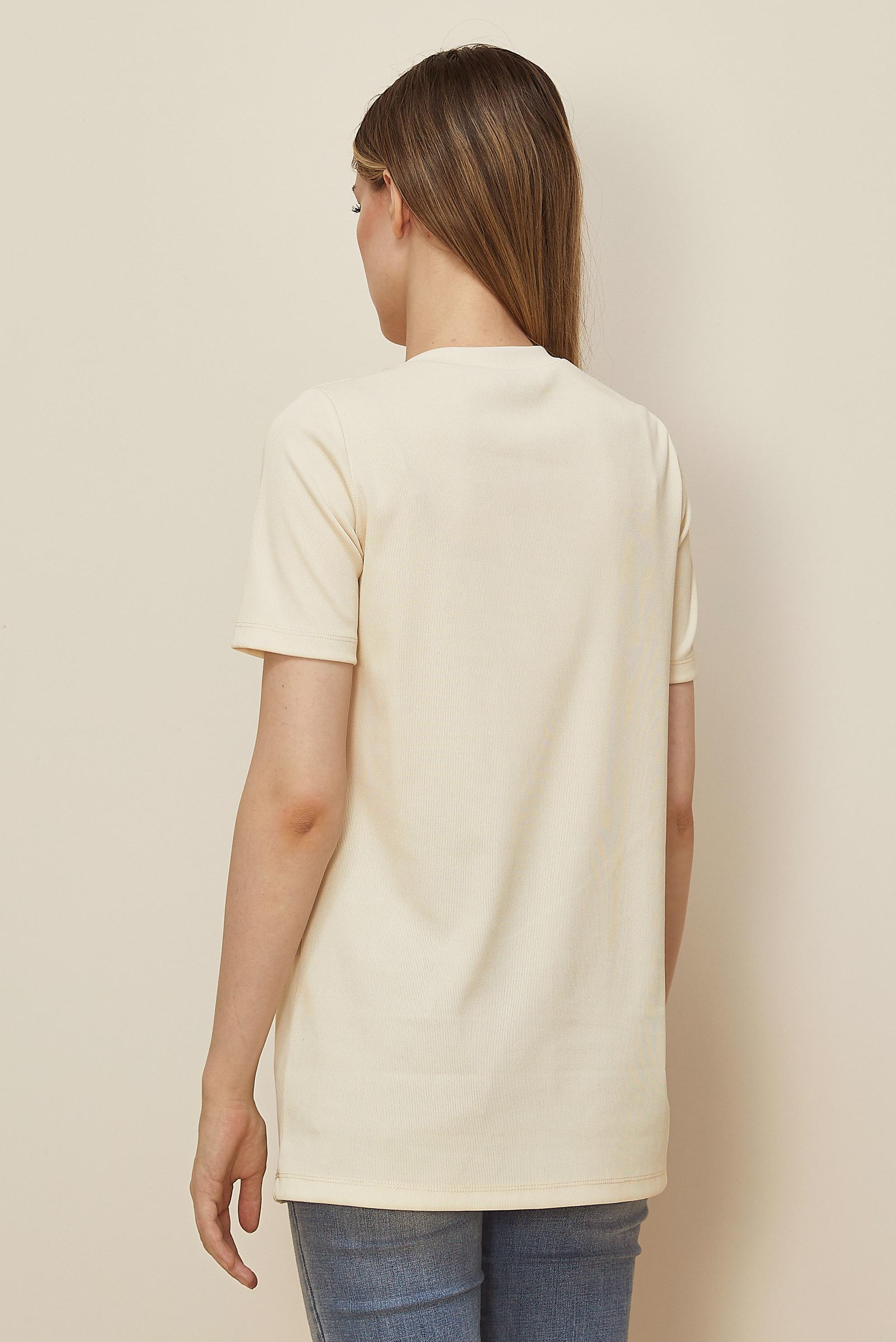 Tesettür giyim BEYAZ KISA KOLLU TUNİK 46146