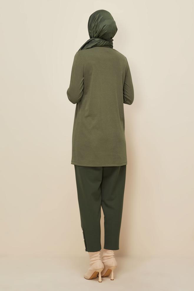 Tesettür giyim HAKİ 46147 8700 TUNİK 38-46 TEK 42 - ALVİNA