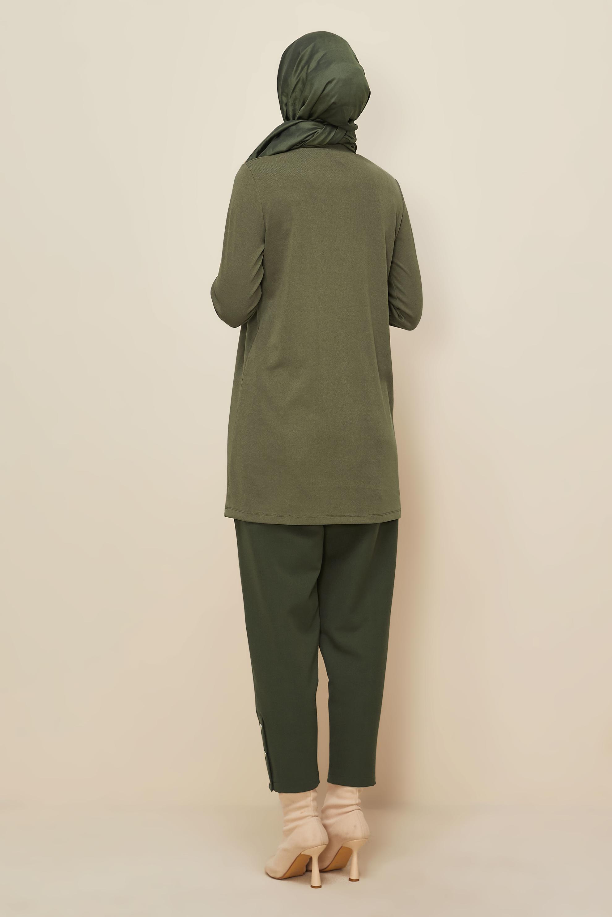 Tesettür giyim HAKİ 46147 8700 TUNİK 38-46 TEK 42