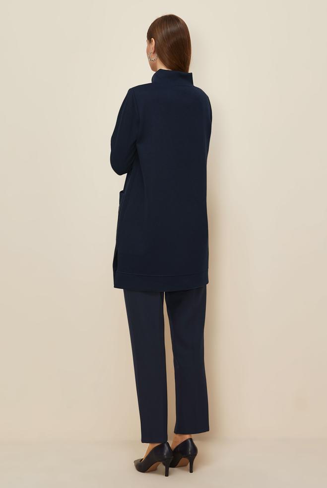 Hijab clothing NAVY BLUE TRACKSUIT TUNIC 46155 - ALVİNA