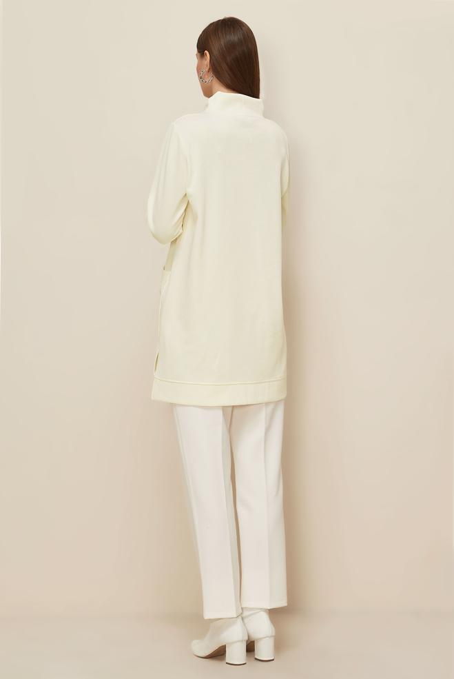 Hijab clothing WHITE TRACKSUIT TUNIC 46155 - ALVİNA