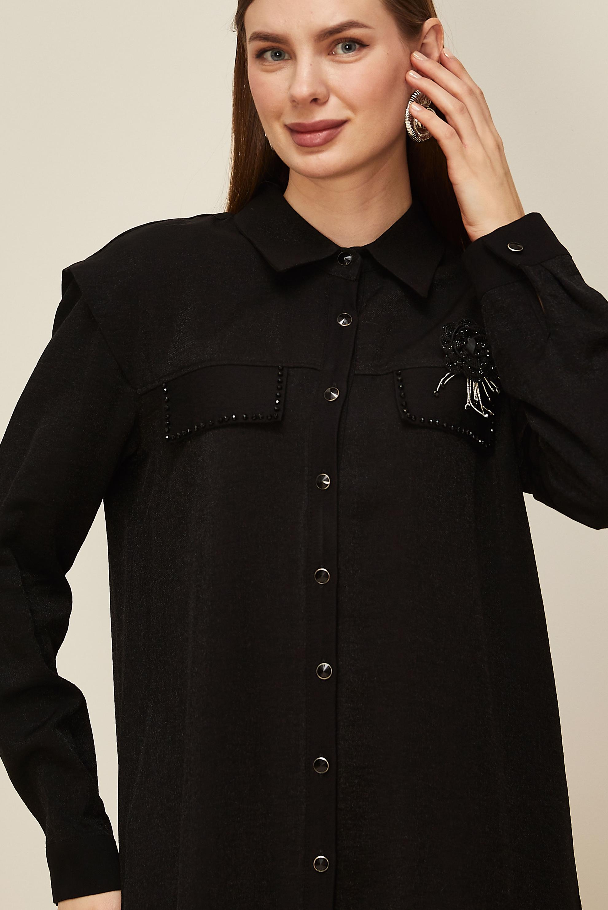 Hijab clothing BLACK 46166 1205 TUNİK 38-44 TEK 40