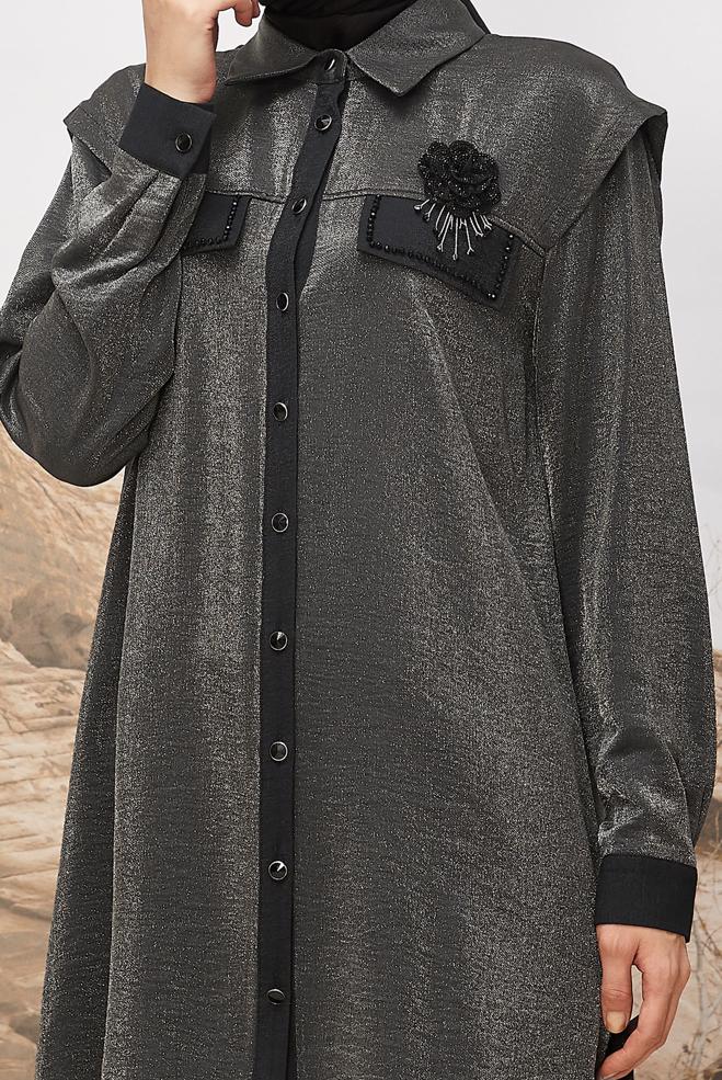 Hijab clothing GREY 46166 1205 TUNİK 38-44 TEK 40 - ALVİNA