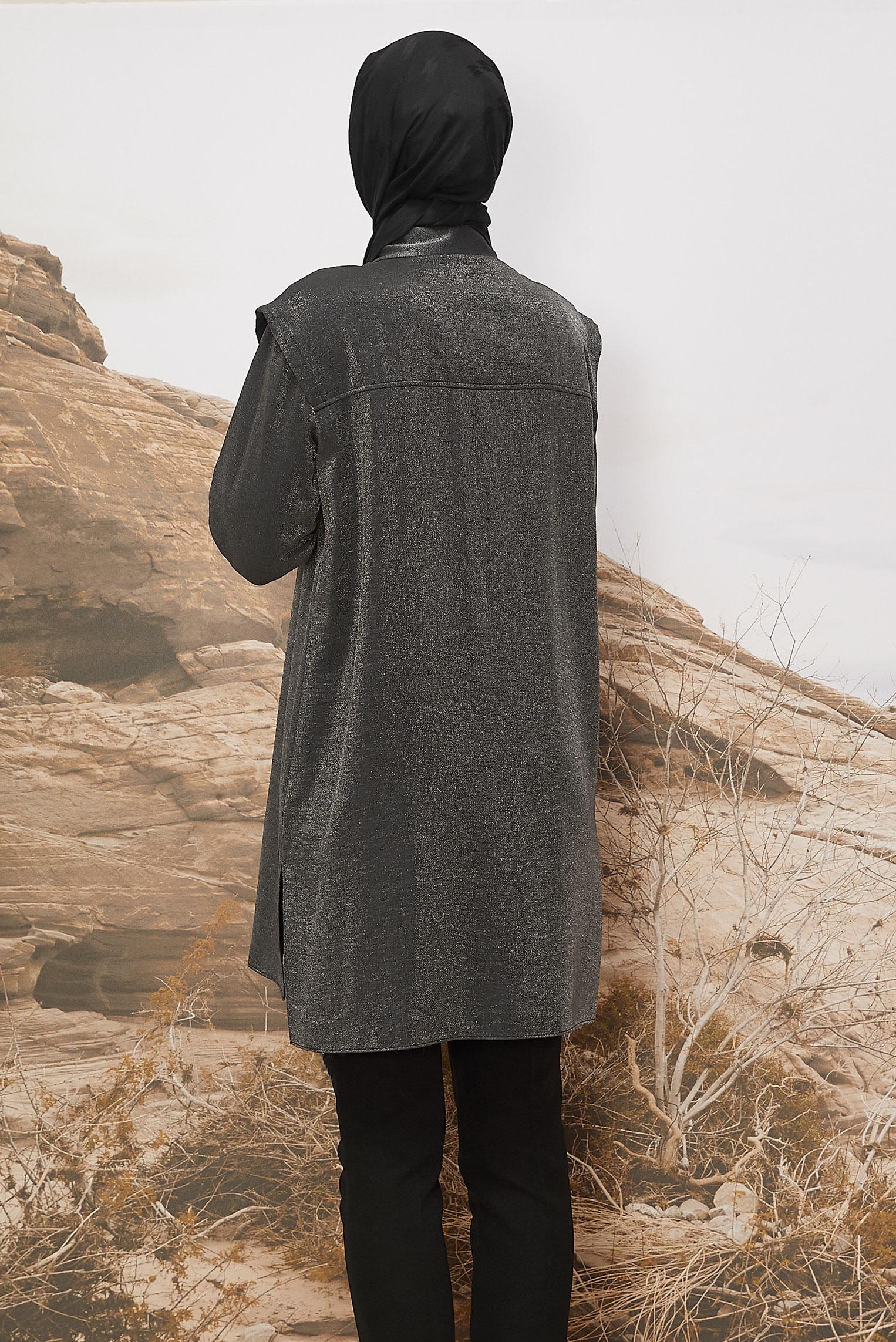 Hijab clothing GREY 46166 1205 TUNİK 38-44 TEK 40