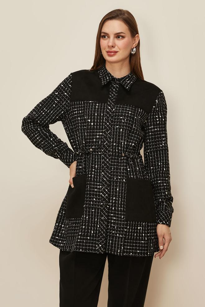 Hijab clothing BLACK 46175 NO:92 TUNİK 38-44 TEK 40 - ALVİNA