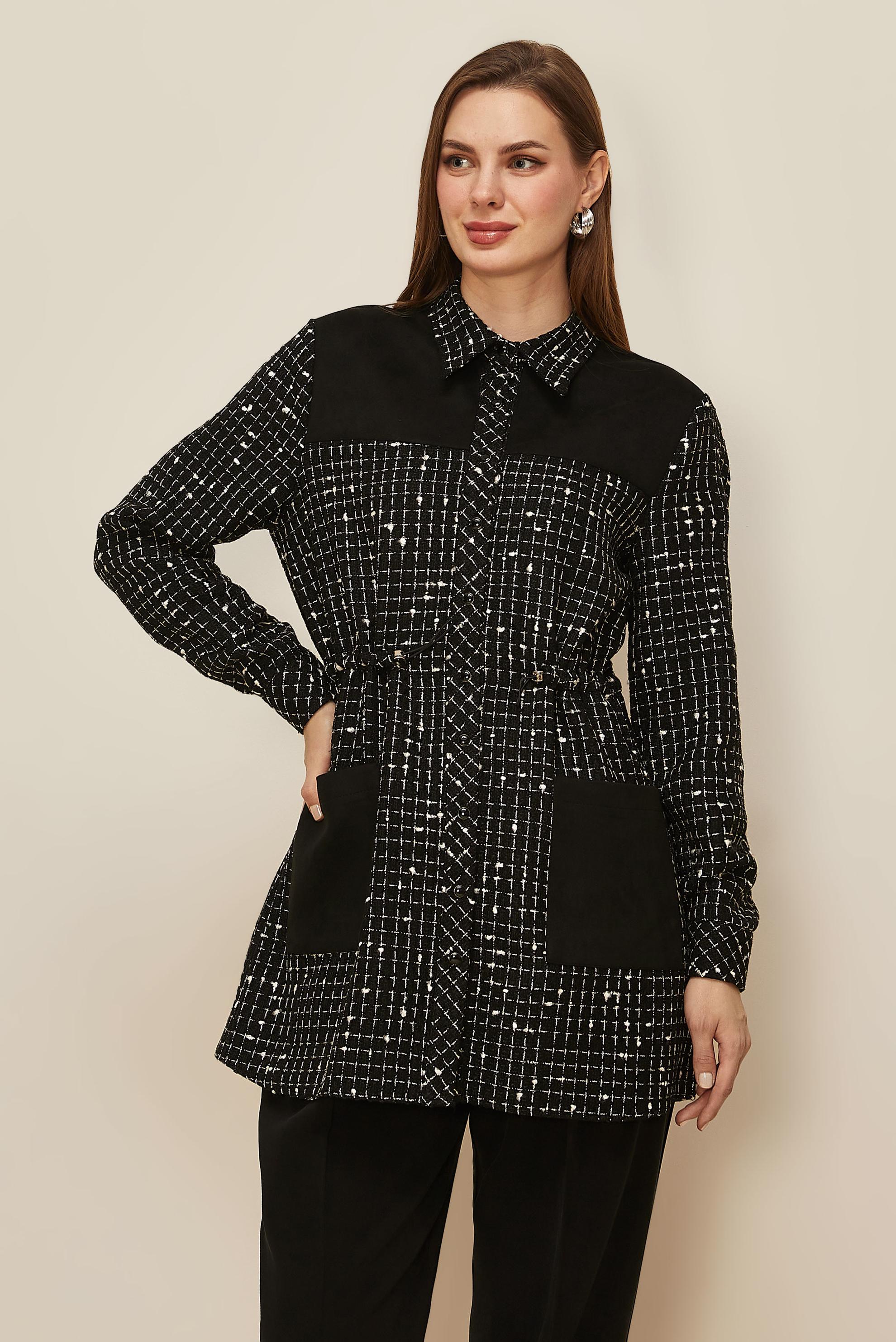 Hijab clothing BLACK 46175 NO:92 TUNİK 38-44 TEK 40