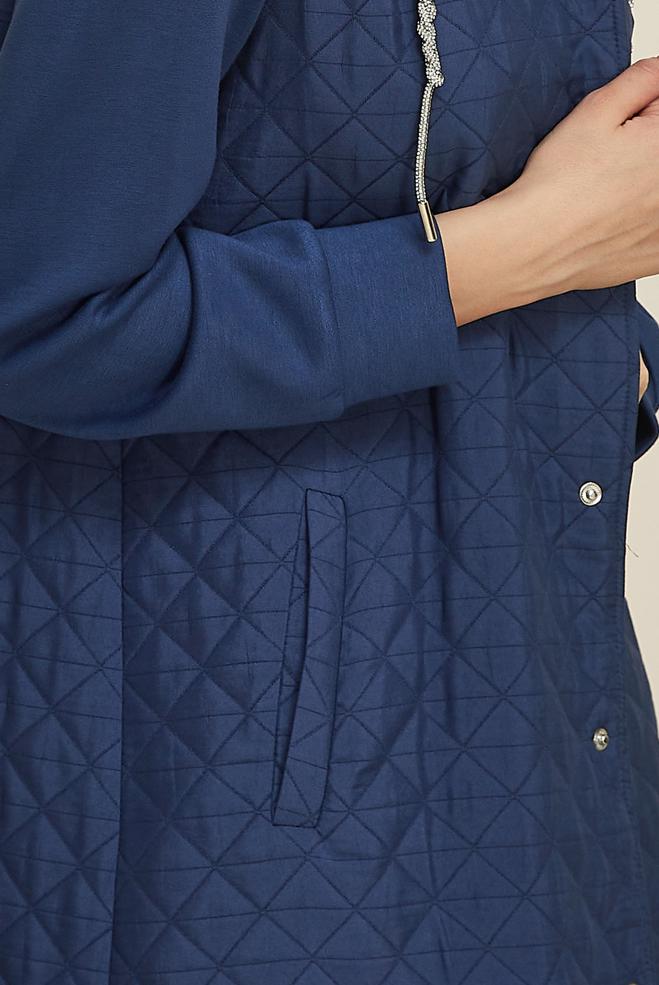 Hijab clothing NAVY BLUE QUILTED VEST WITH TUNIC 46197 - ALVİNA