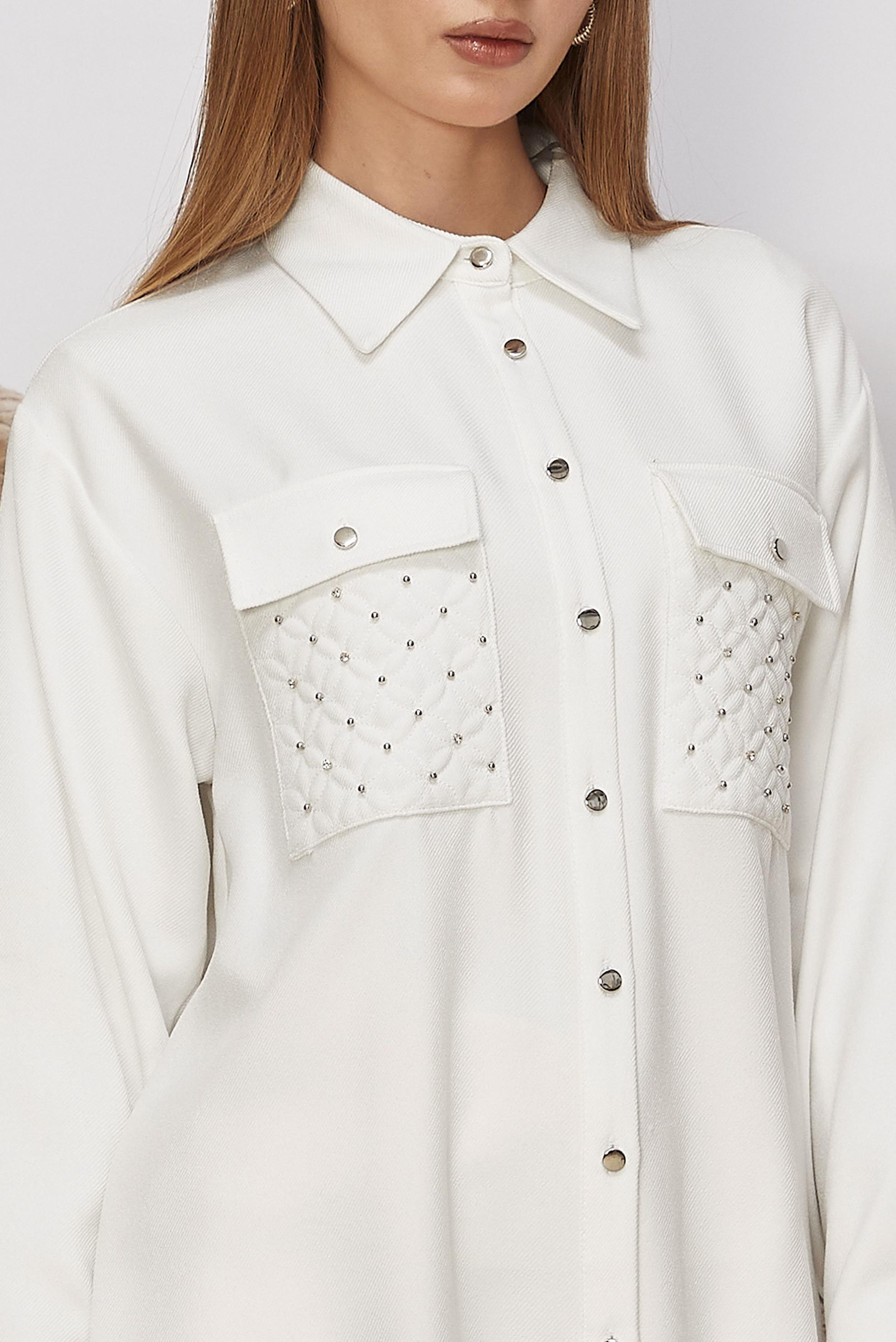 Tesettür giyim BEYAZ GÖMLEK YAKA TUNİK 46200