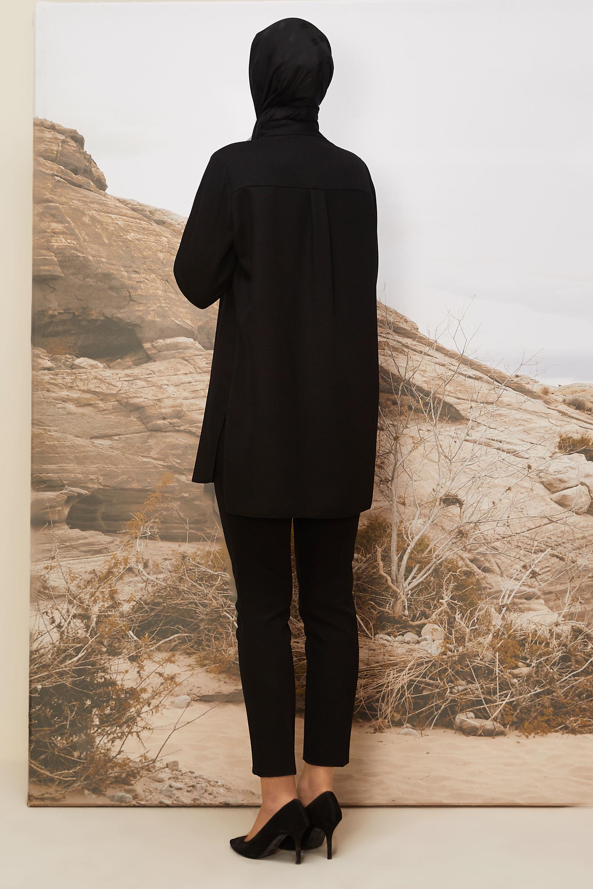 Tesettür giyim SİYAH 46201 17160 TUNİK 38-46 TEK 42